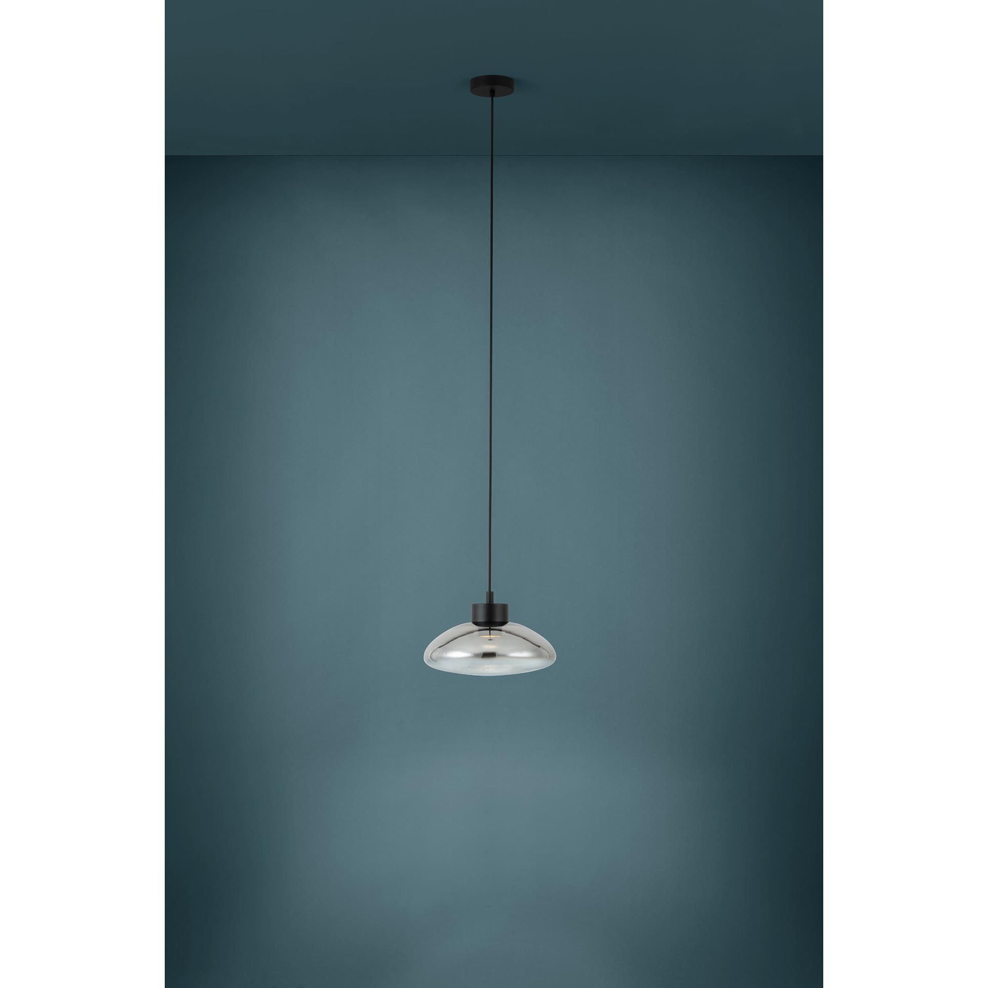 Suspension LED SARNARRA verre fumé Ø30,5cm
