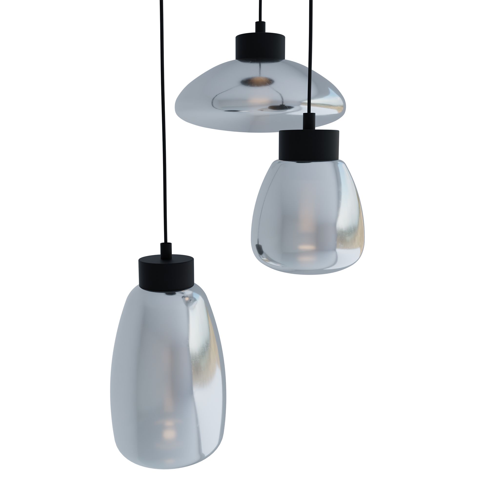 Plafonnier LED dimmable MARINELLO bois/noir L48,5cm