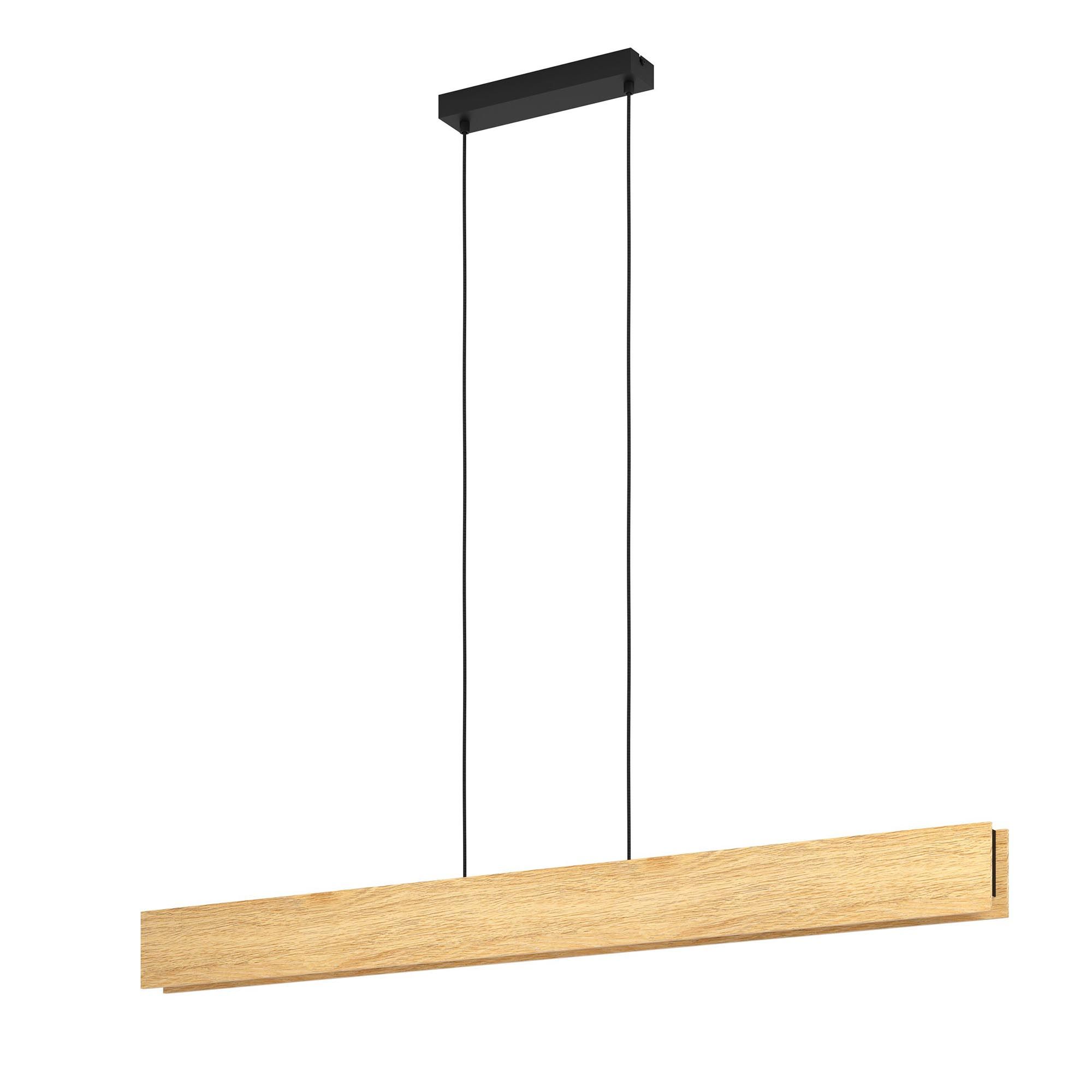 Suspension LED dimmable connecté ANCHORENA-Z bois L123cm