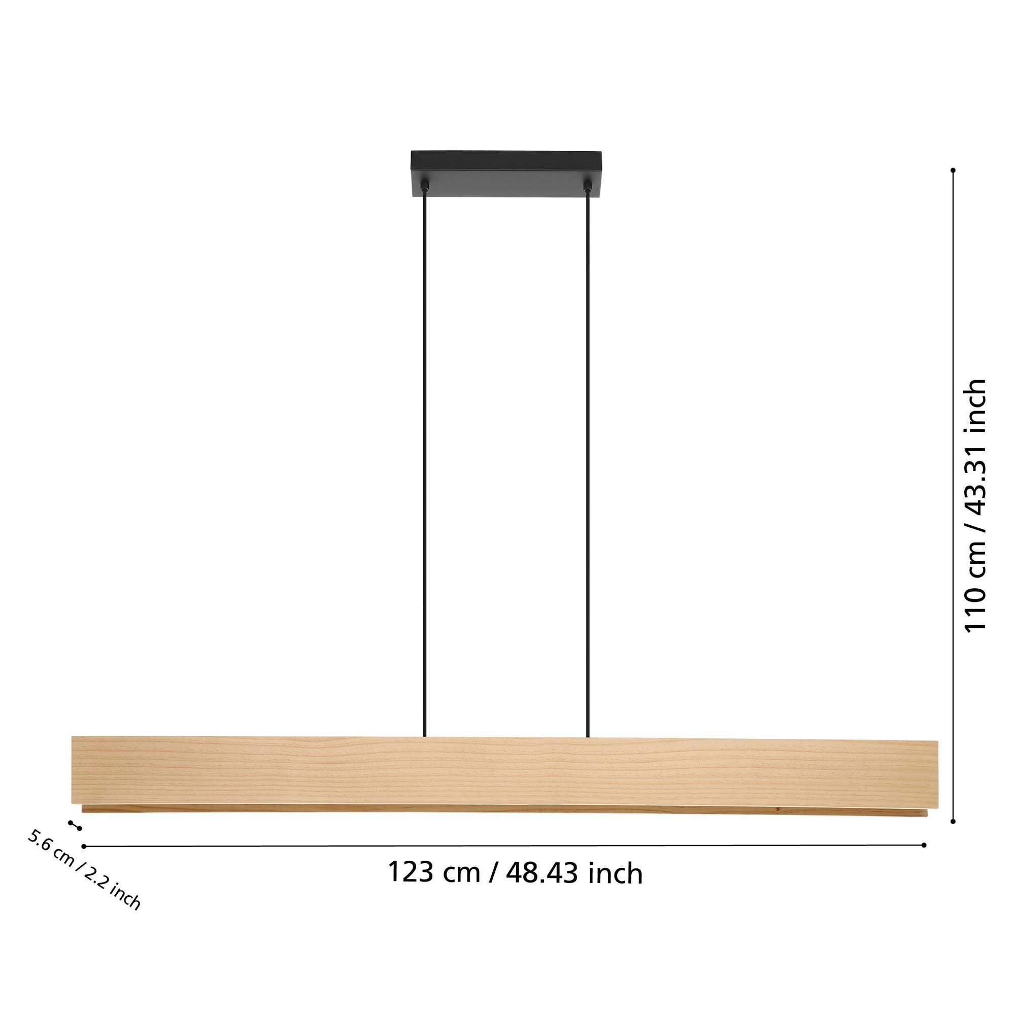 Suspension LED ANCHORENA Z dimmable en Bois