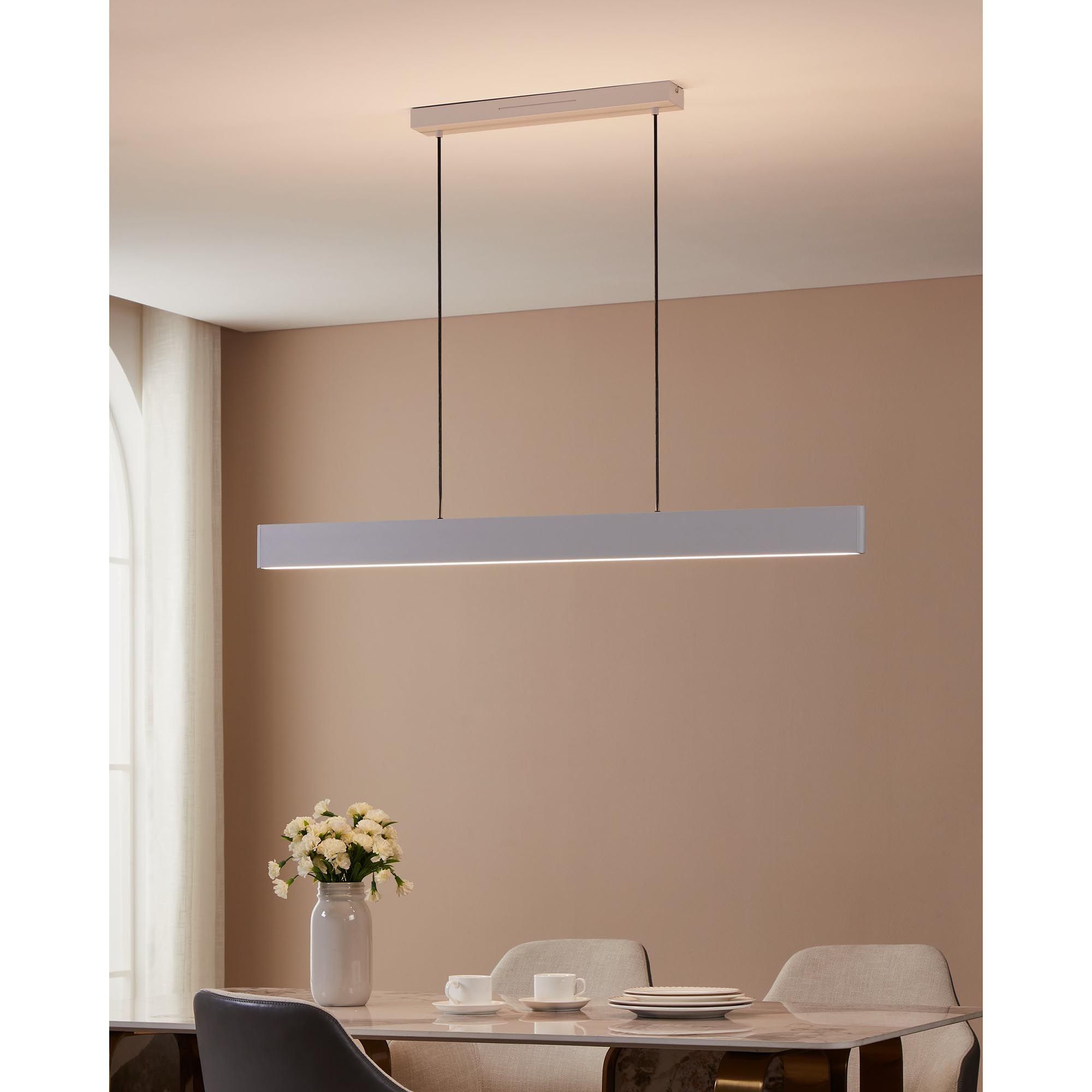 Suspension LED dimmable connecté ANDREA-Z gris L117cm