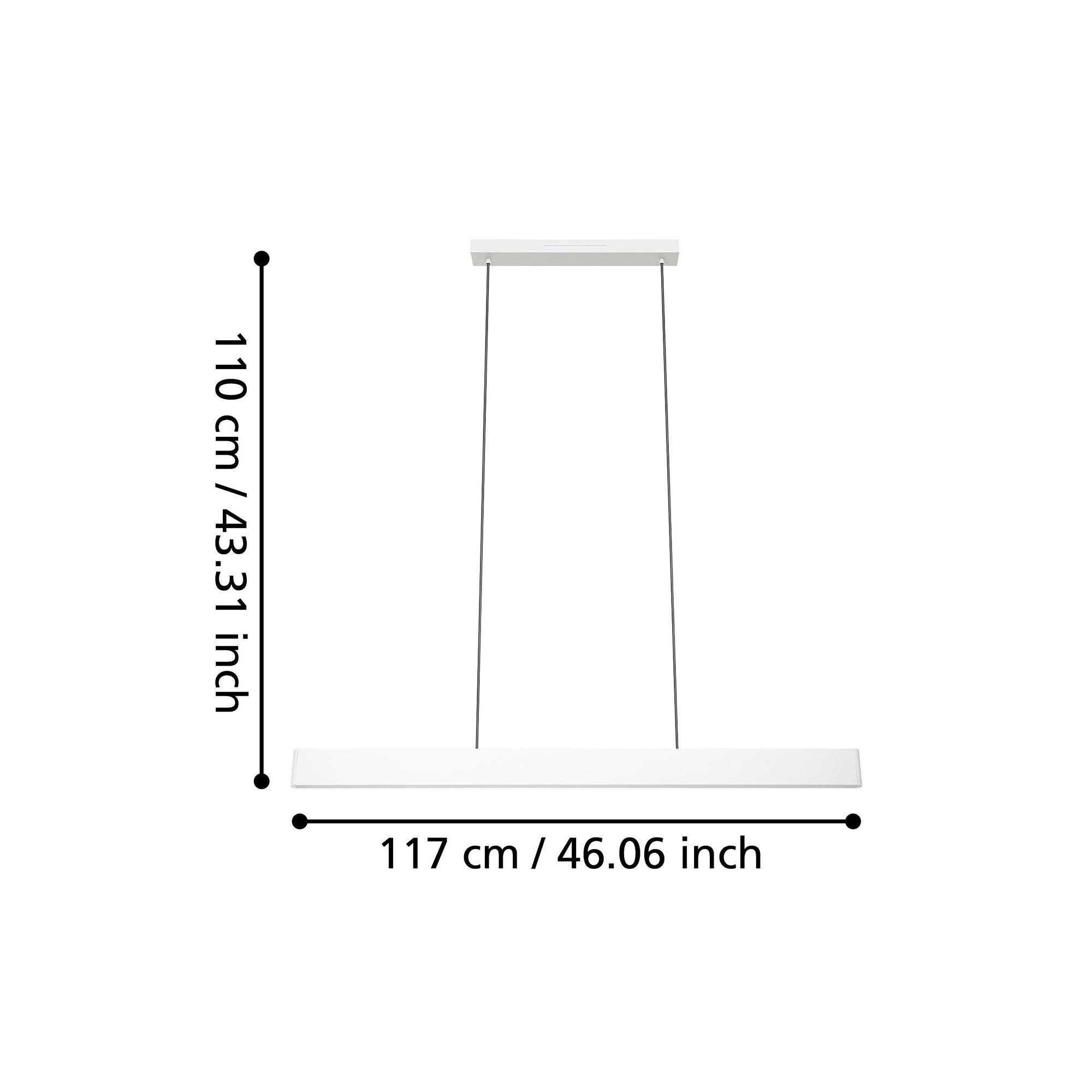 Suspension LED dimmable connecté ANDREA-Z gris L117cm