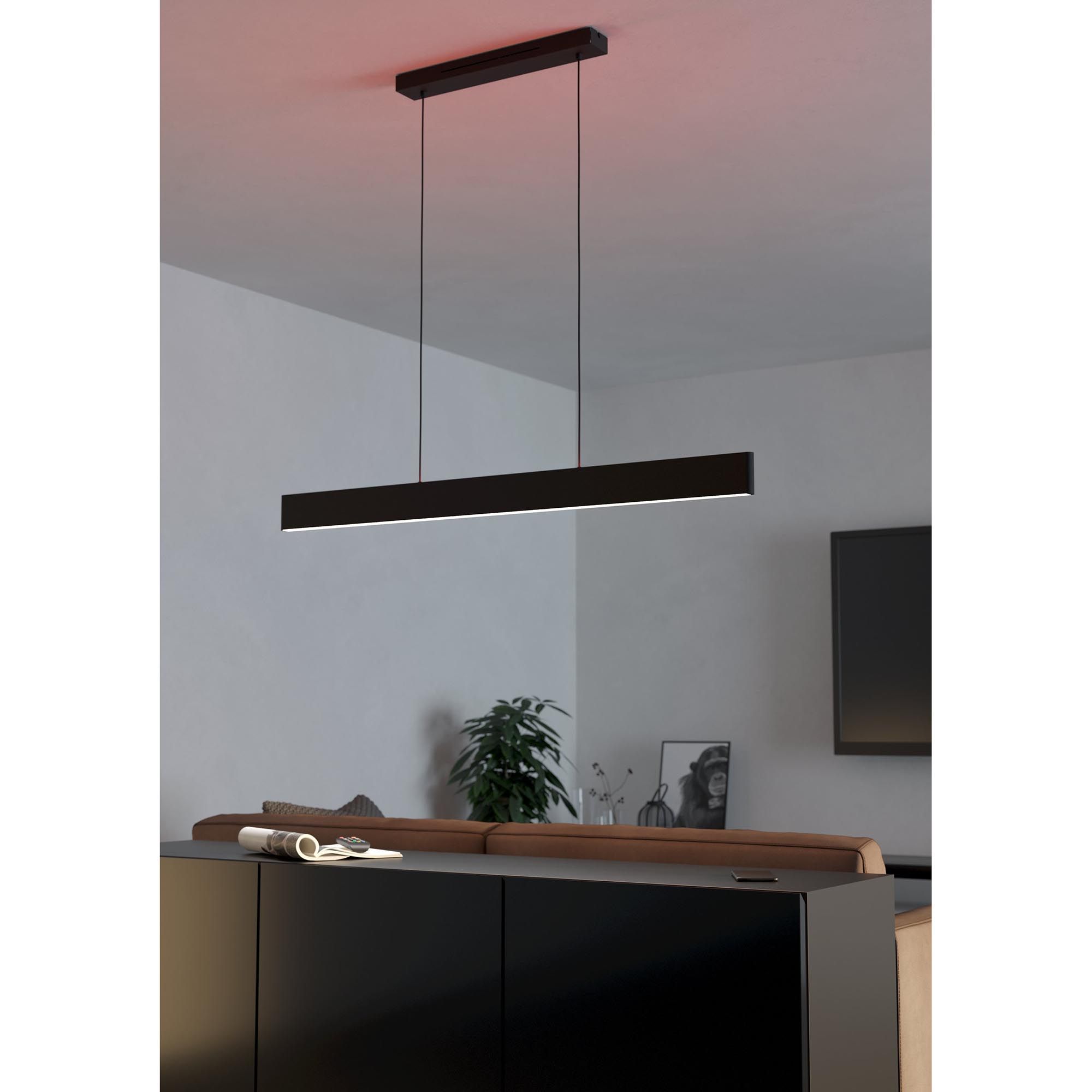 Suspension LED dimmable connecté ANDREAS-Z noir L117cm
