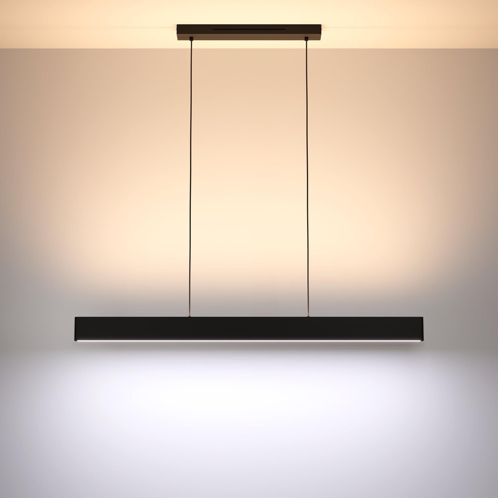 Suspension LED dimmable connecté ANDREAS-Z noir L117cm