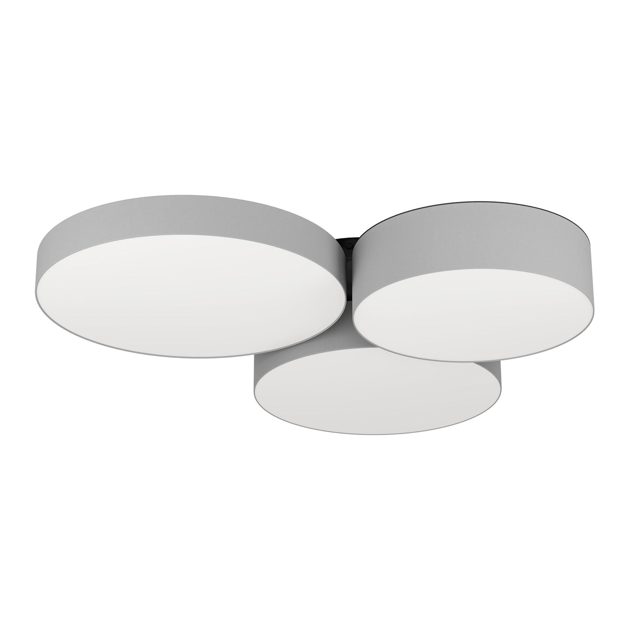 Plafonnier LED dimmable connecté BARBANO-Z gris P56,5cm