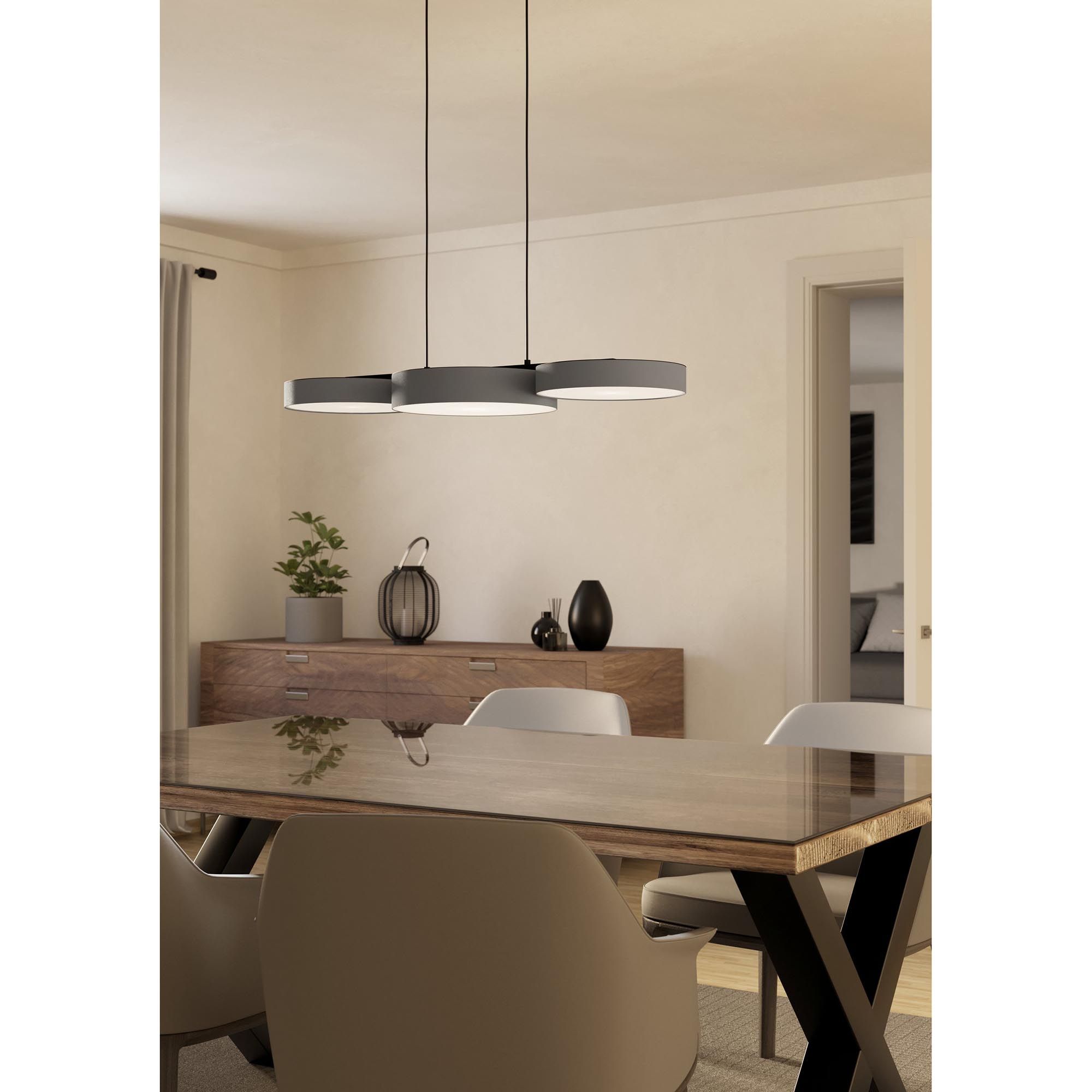 Suspension LED dimmable connecté BARBANO-Z gris H110cm