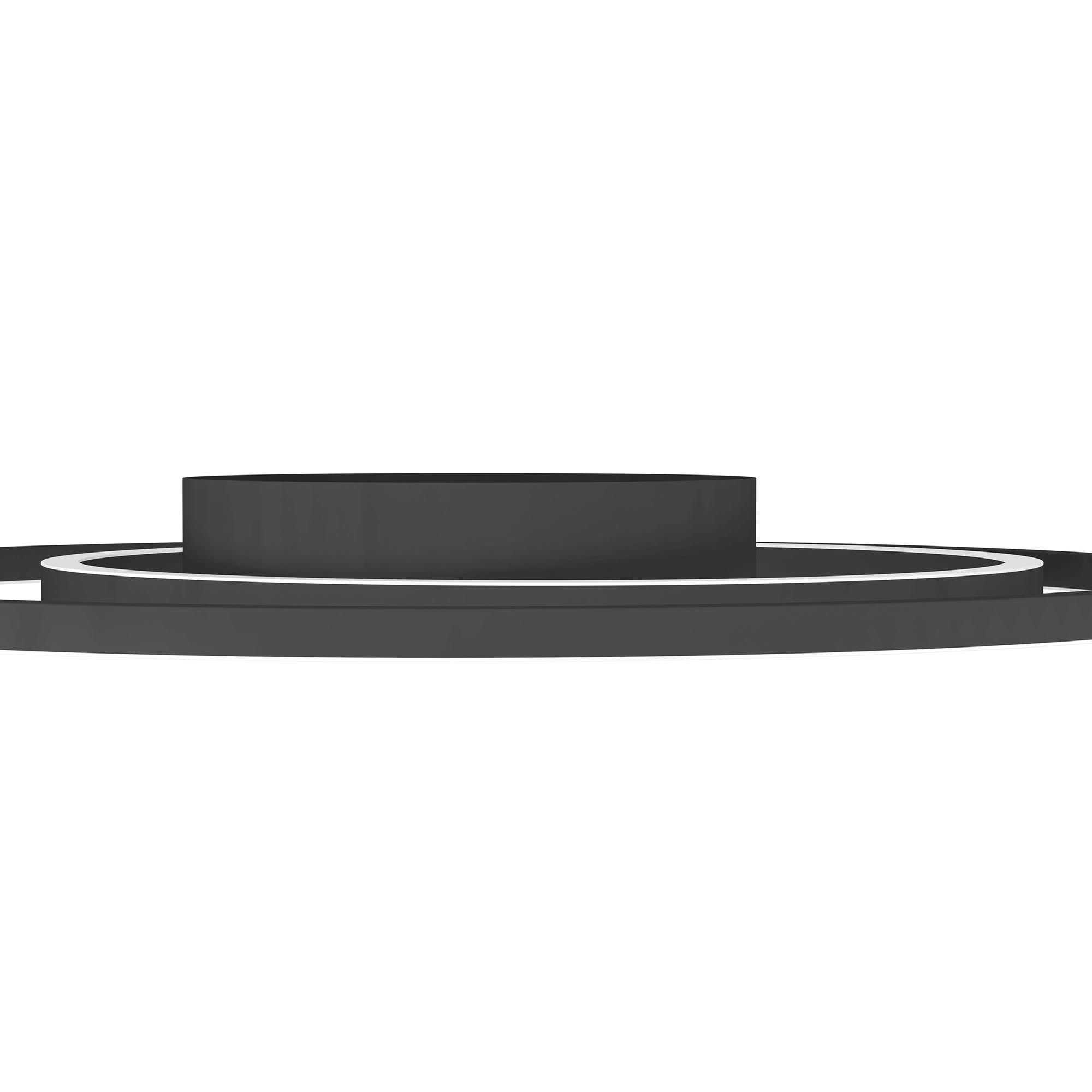 Plafonnier LED dimmable connecté CALAGRANO-Z noir Ø45cm