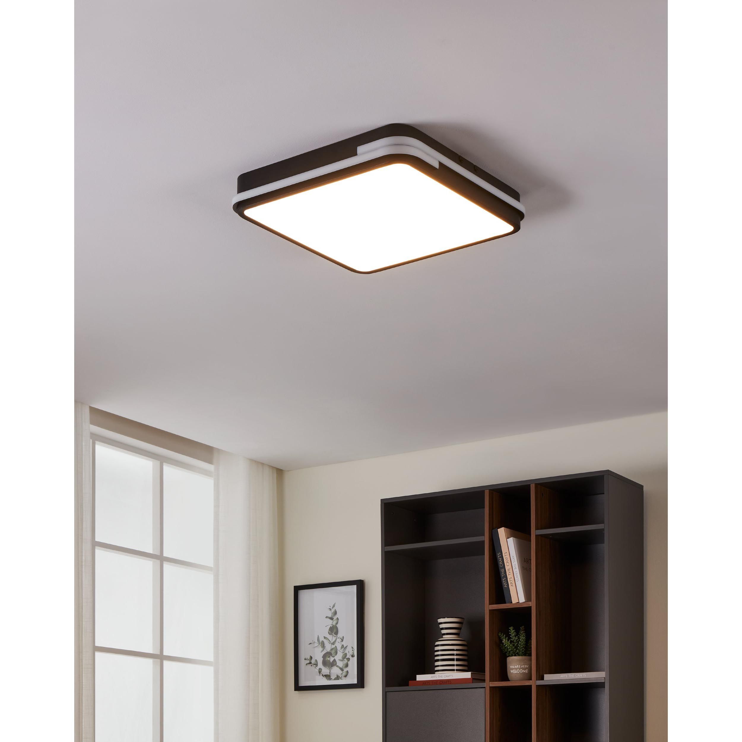 Plafonnier LED dimmable connecté GENOVESE-Z noir/blanc Ø47cm