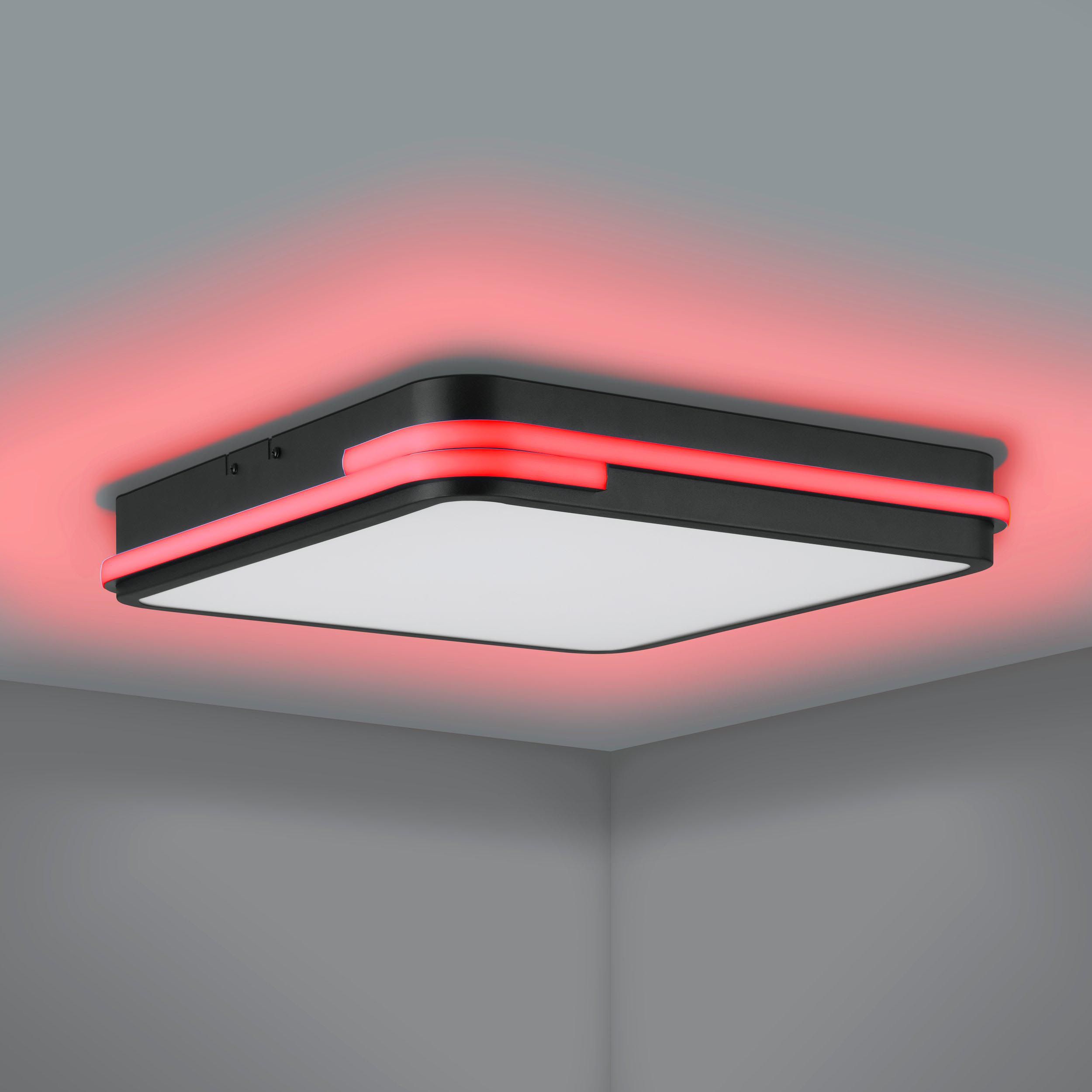 Plafonnier LED dimmable connecté GENOVESE-Z noir/blanc Ø47cm