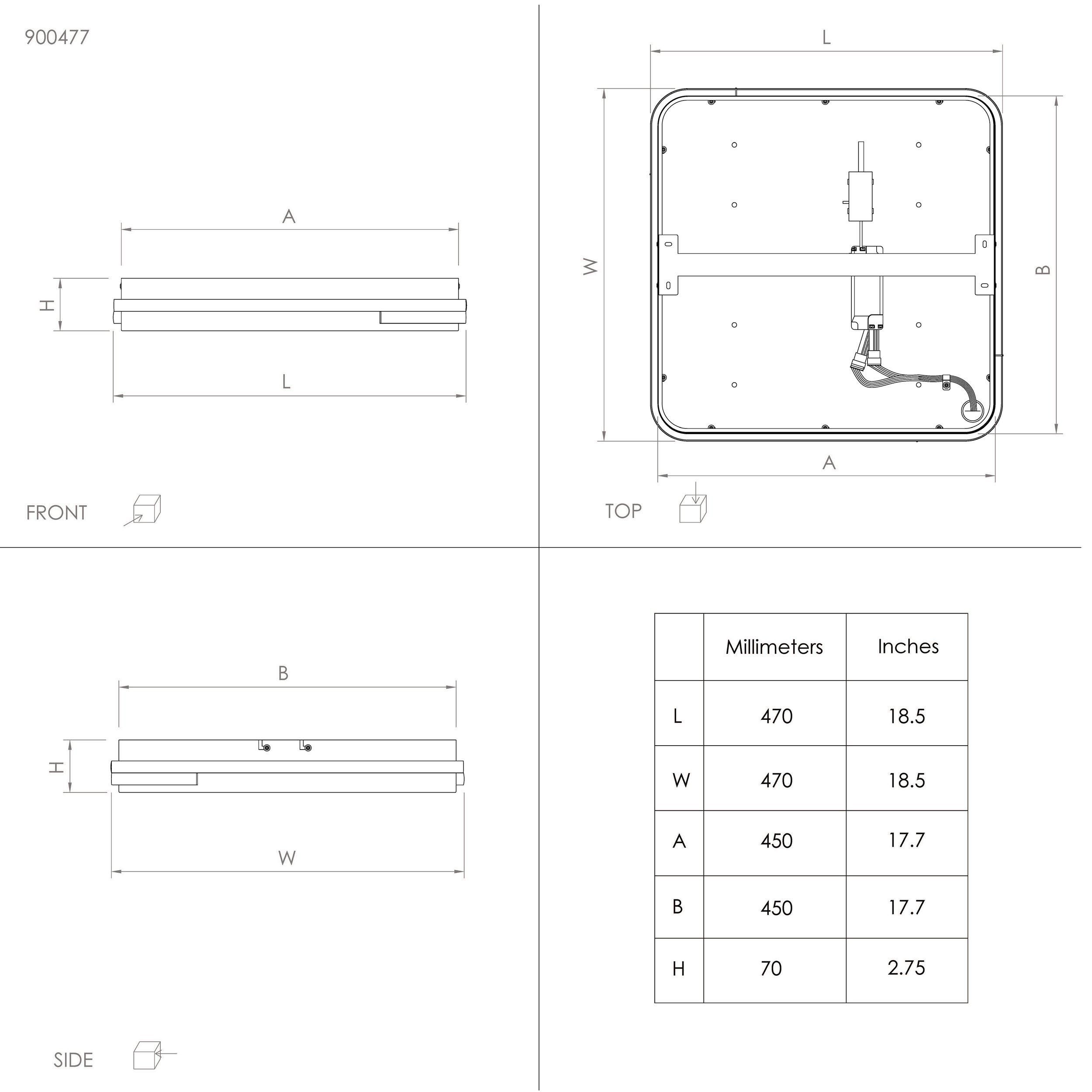 Plafonnier LED dimmable connecté GENOVESE-Z noir/blanc Ø47cm