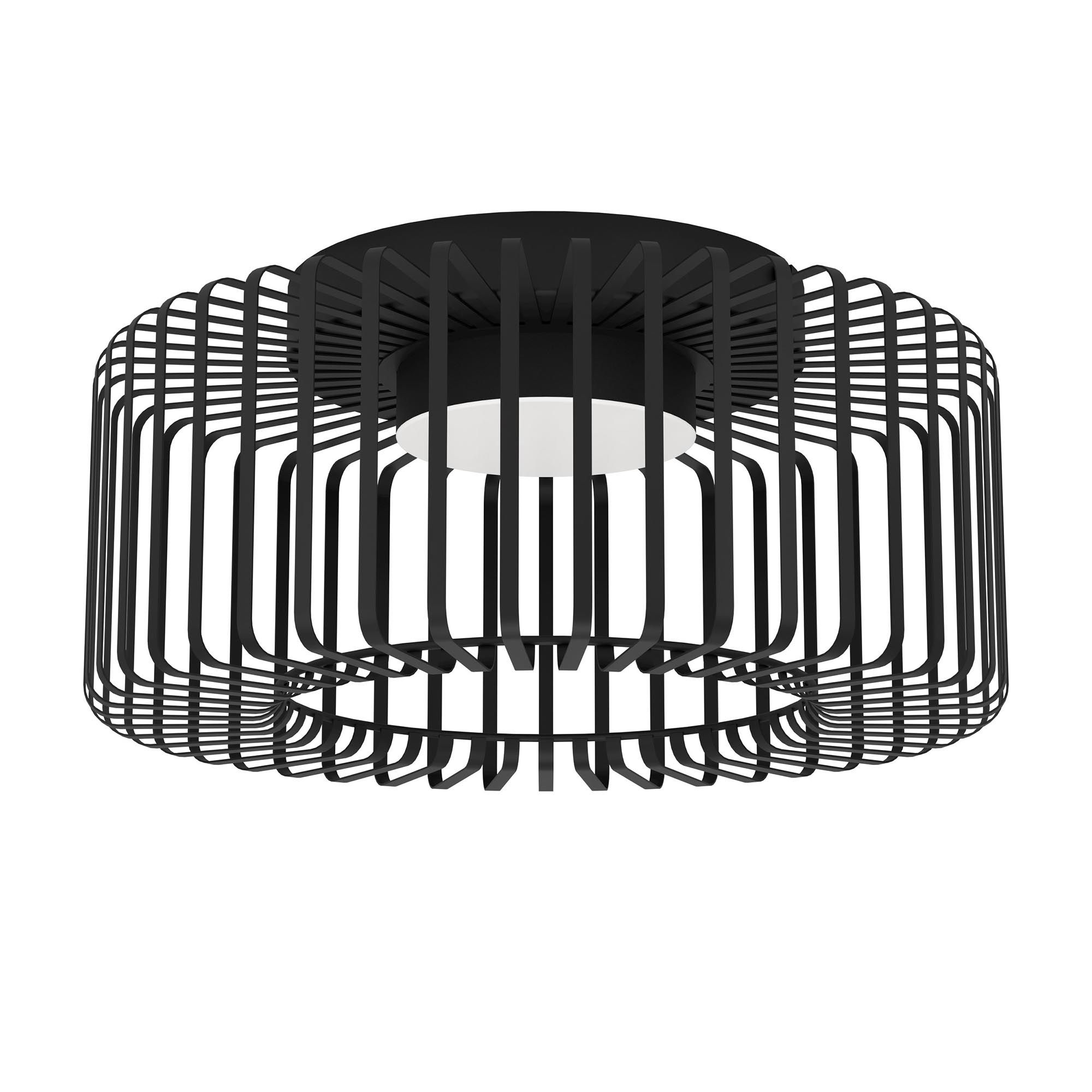 Plafonnier LED dimmable connecté GINESTRONE-Z noir/blanc Ø45cm