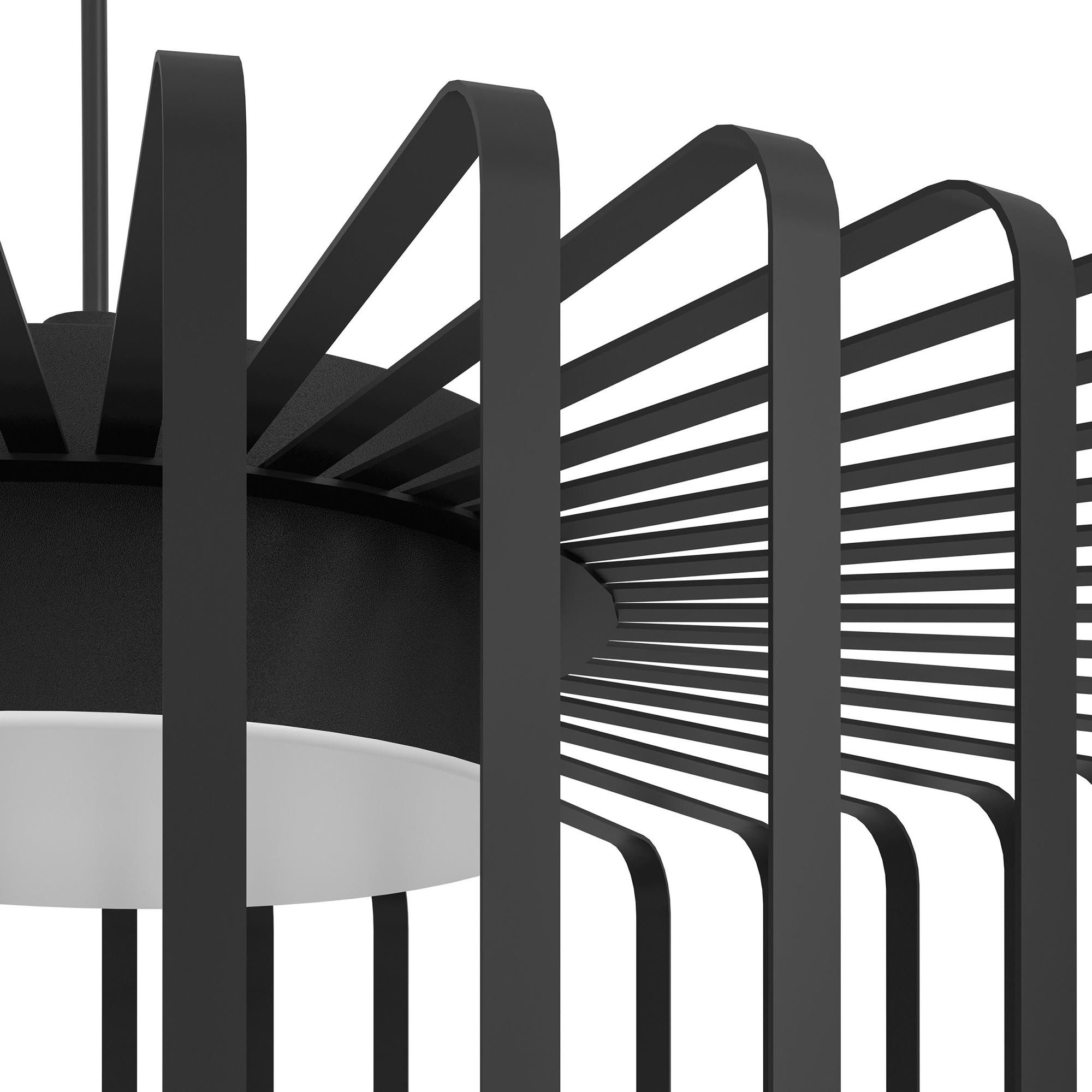 Suspension LED dimmable connecté GINESTRONE-Z noir/blanc Ø45cm