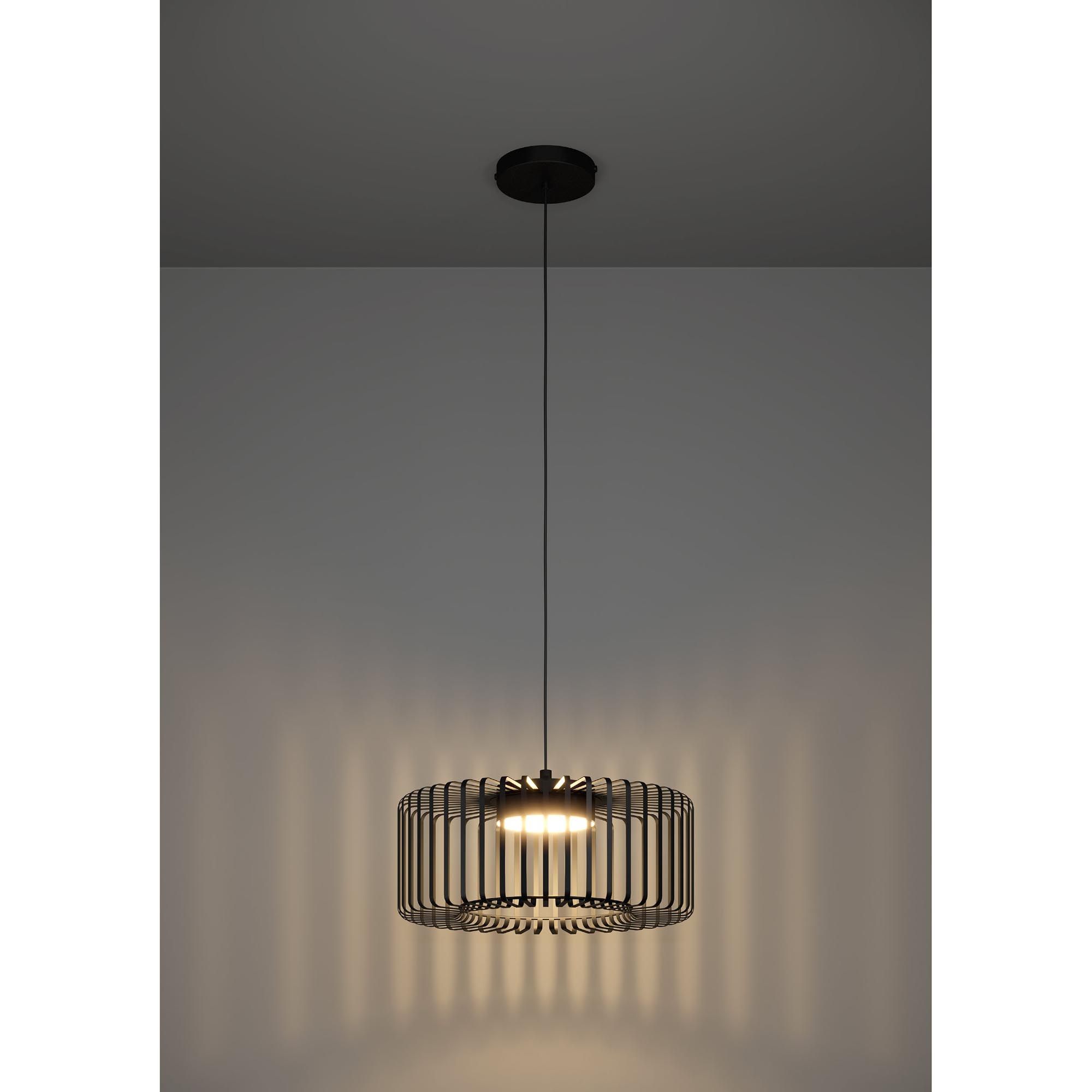 Suspension LED dimmable connecté GINESTRONE-Z noir/blanc Ø45cm