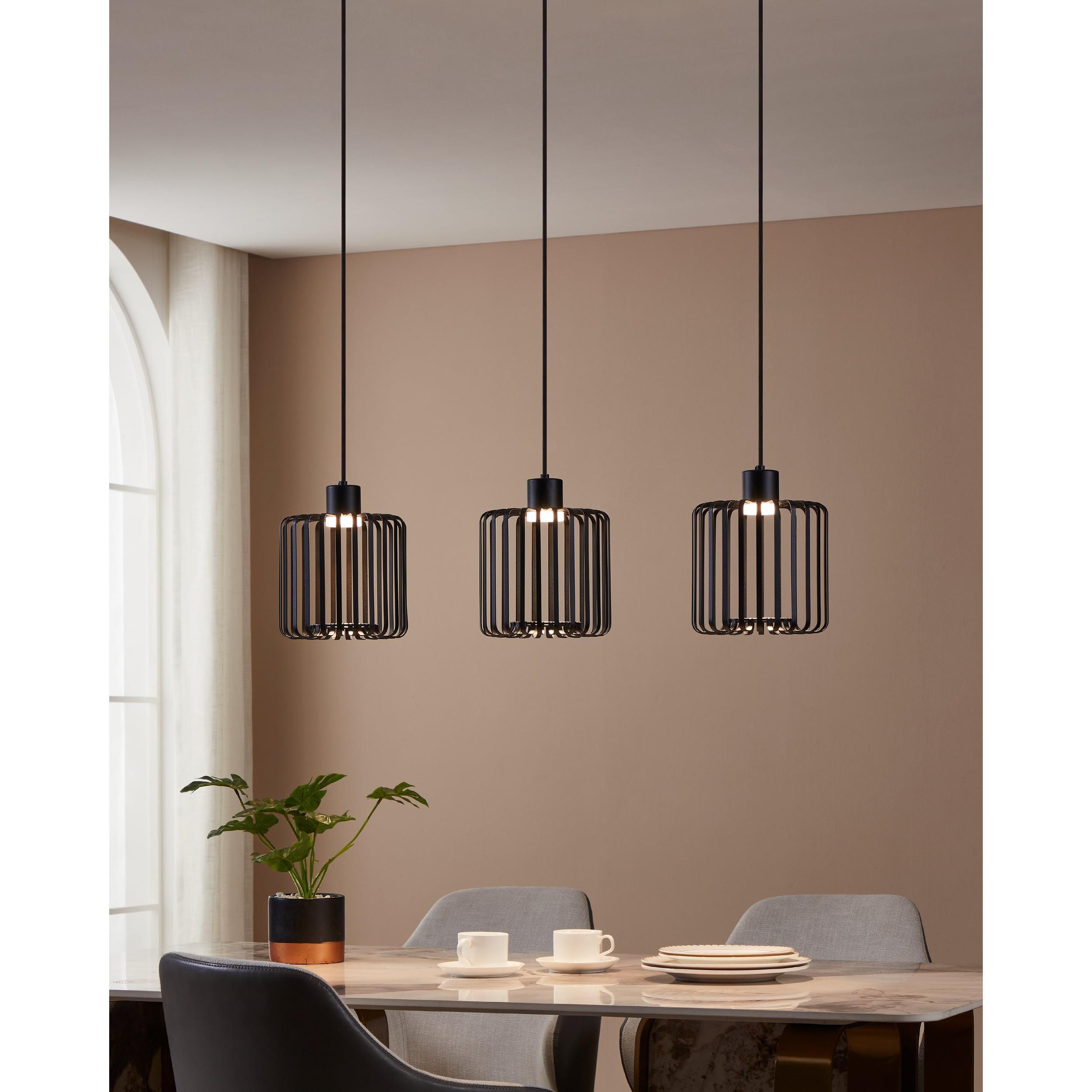 Suspension LED dimmable connecté GINESTRONE-Z noir/blanc L90cm