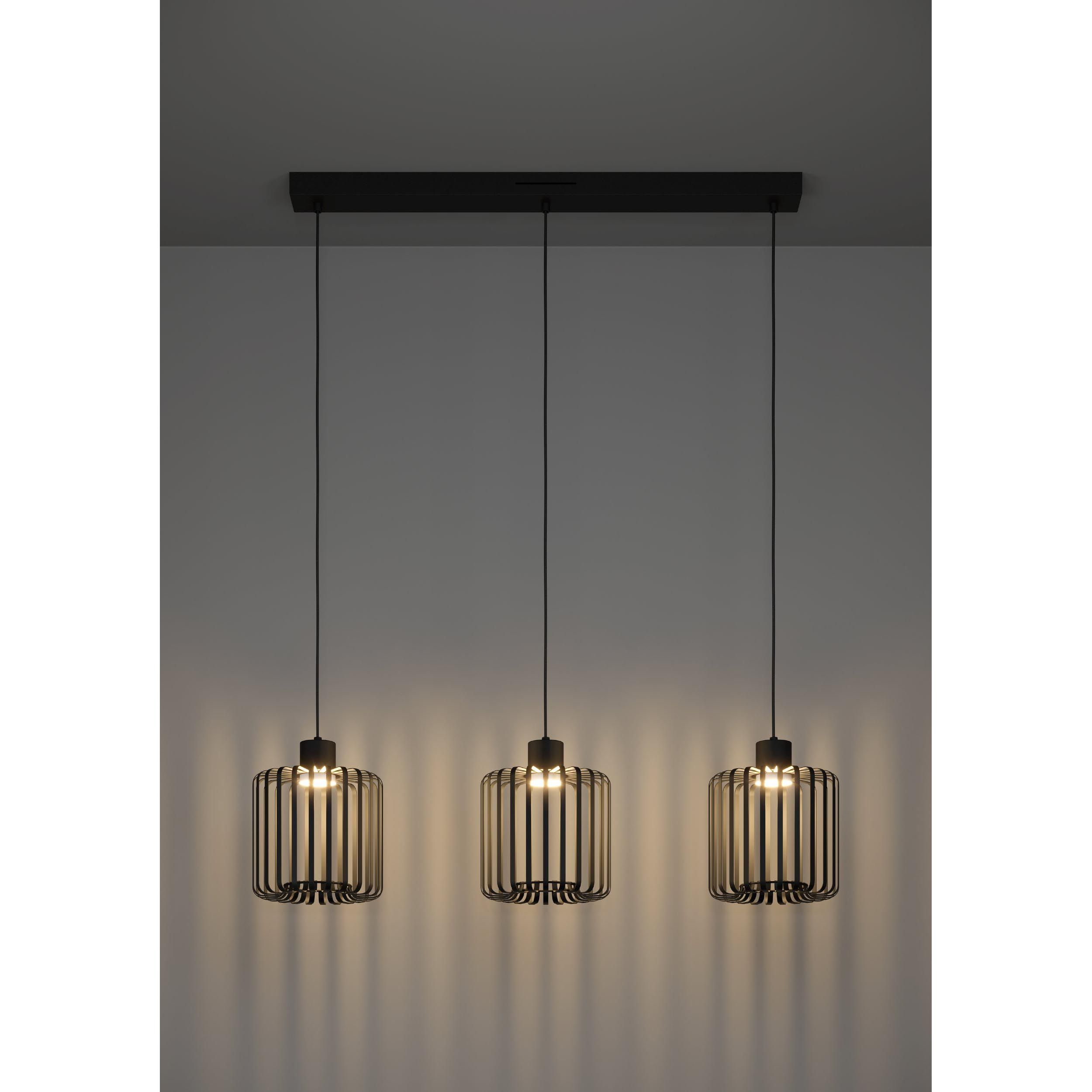 Suspension LED dimmable connecté GINESTRONE-Z noir/blanc L90cm