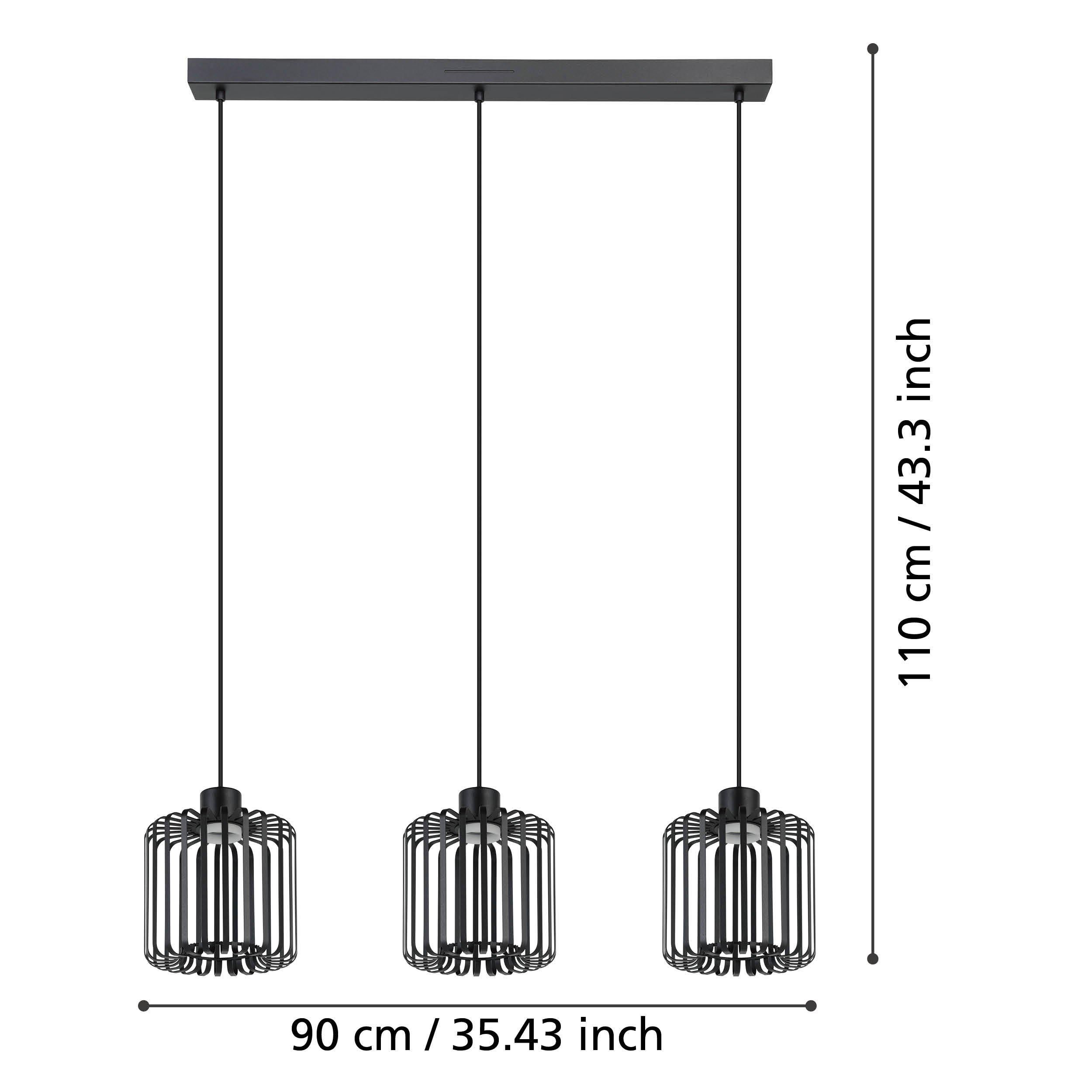 Suspension LED dimmable connecté GINESTRONE-Z noir/blanc L90cm