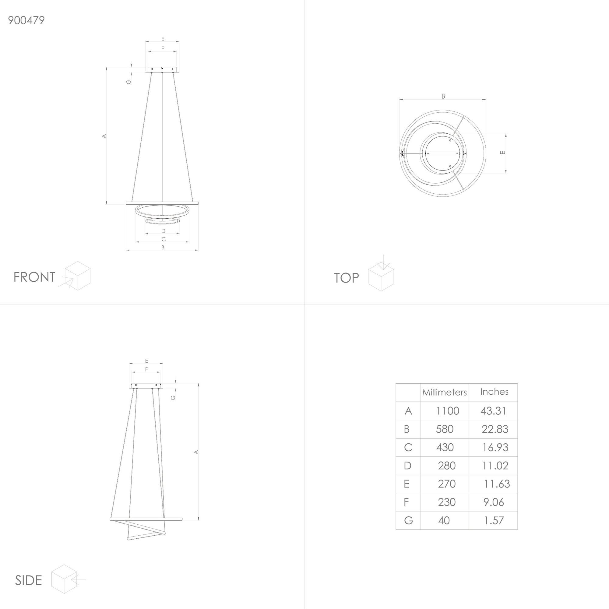 Suspension LED dimmable connecté LOBINERO-Z blanc Ø58cm