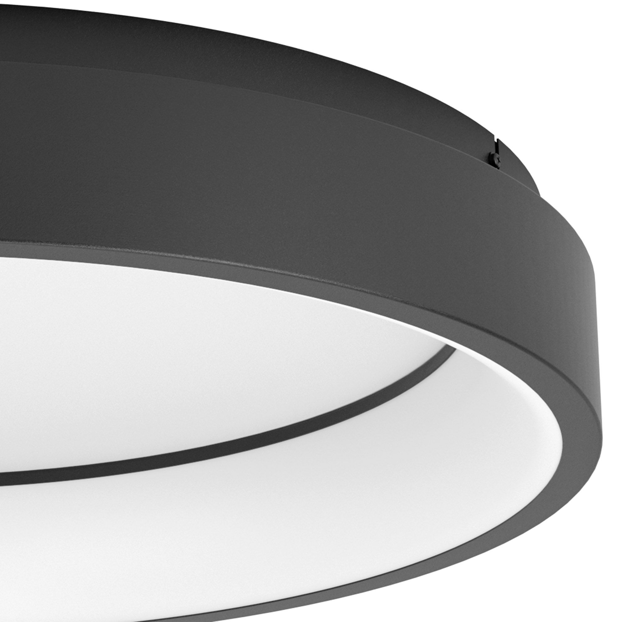 Plafonnier LED dimmable connecté MARGHERA-Z noir Ø60cm