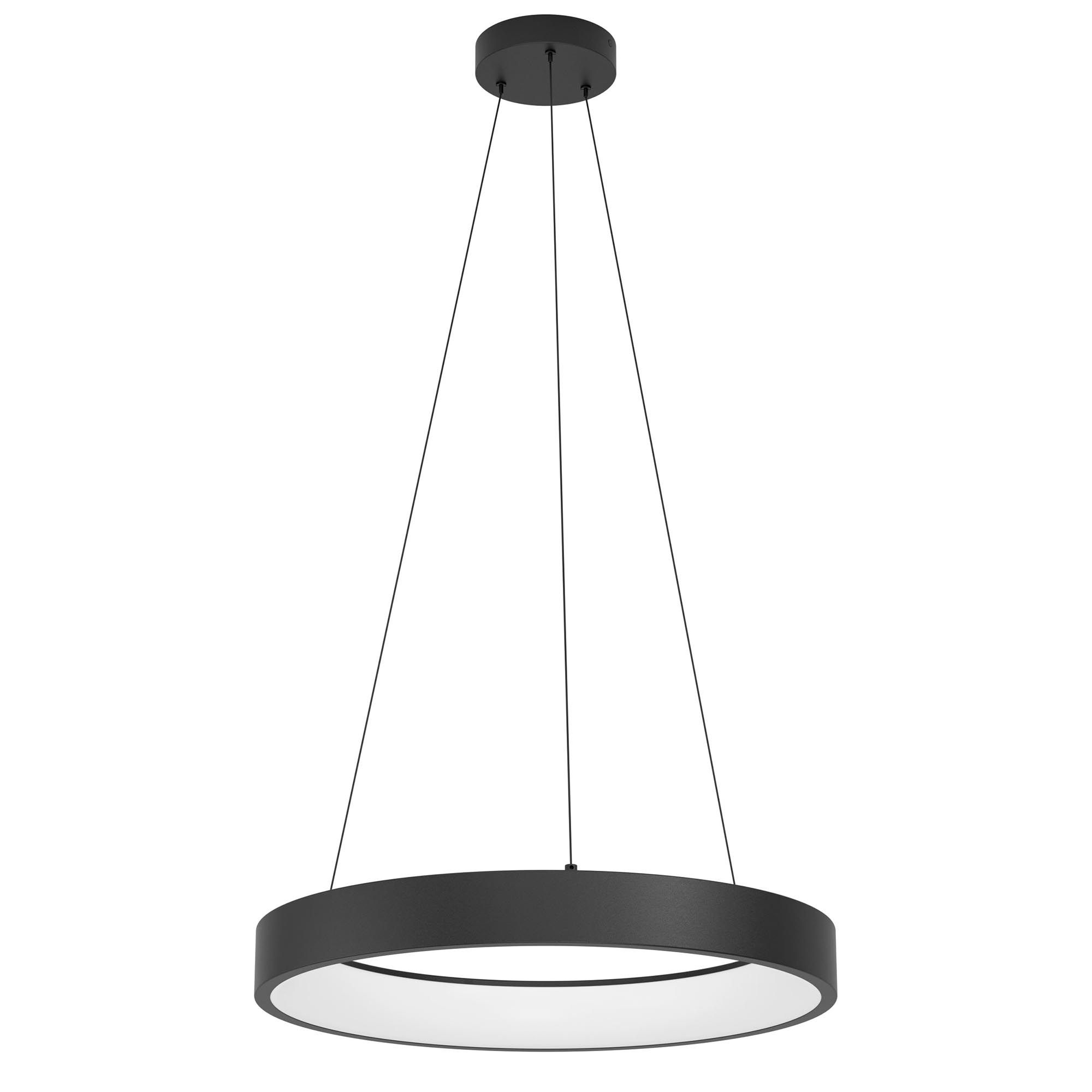 Suspension LED dimmable connecté MARGHERA-Z noir Ø60cm