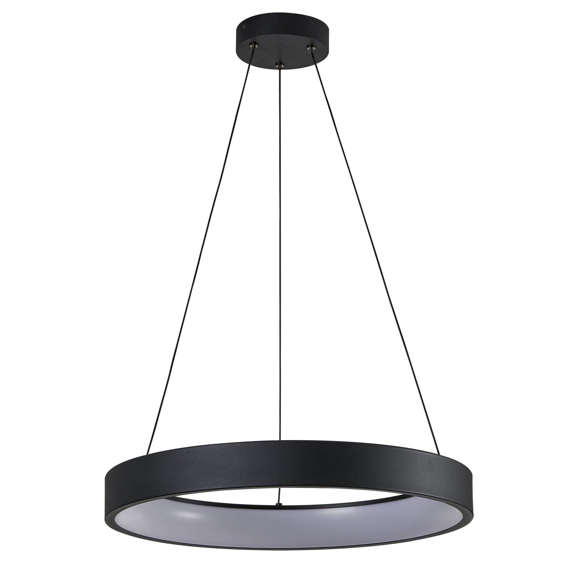 Suspension LED dimmable connecté MARGHERA-Z noir Ø60cm