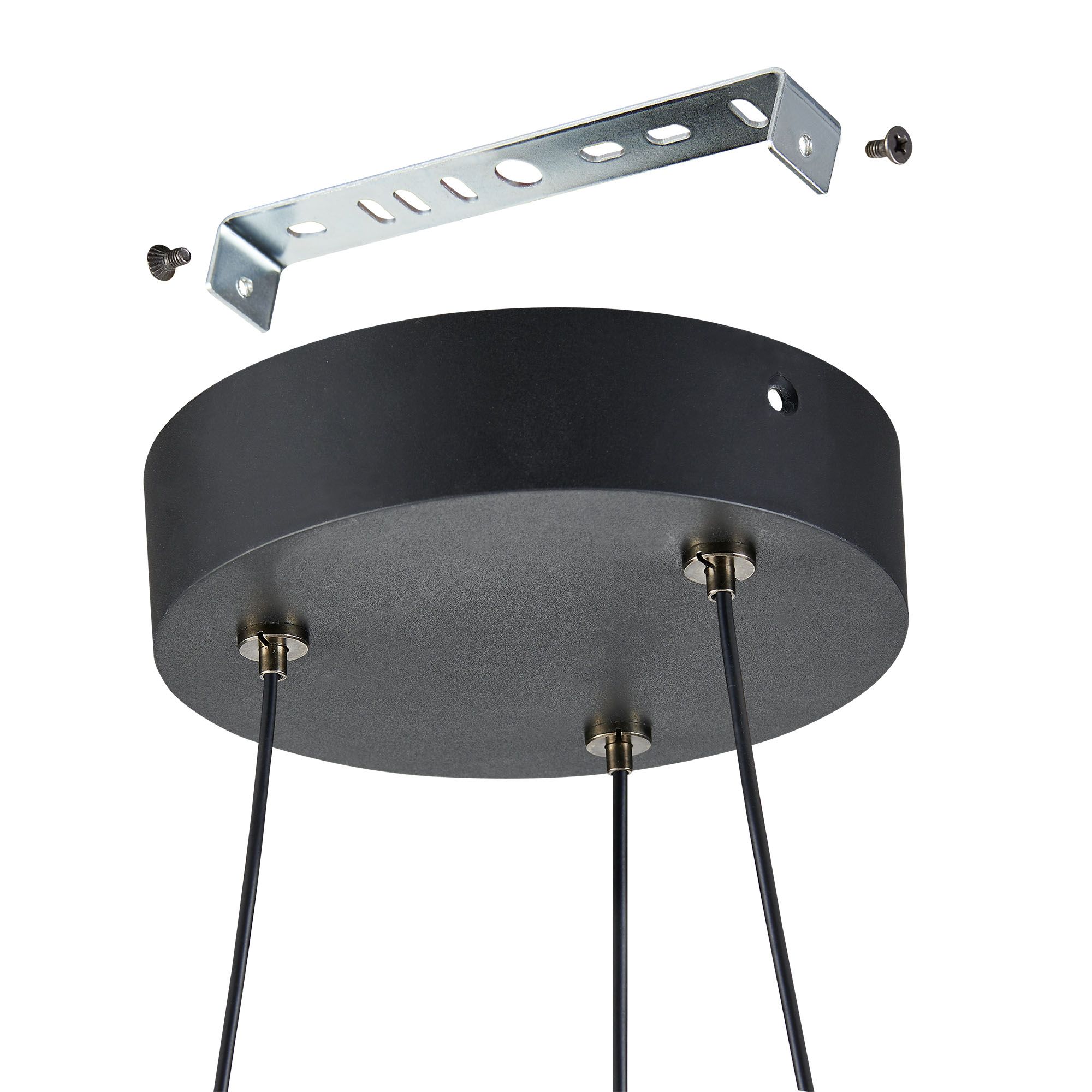 Suspension LED dimmable connecté MARGHERA-Z noir Ø60cm