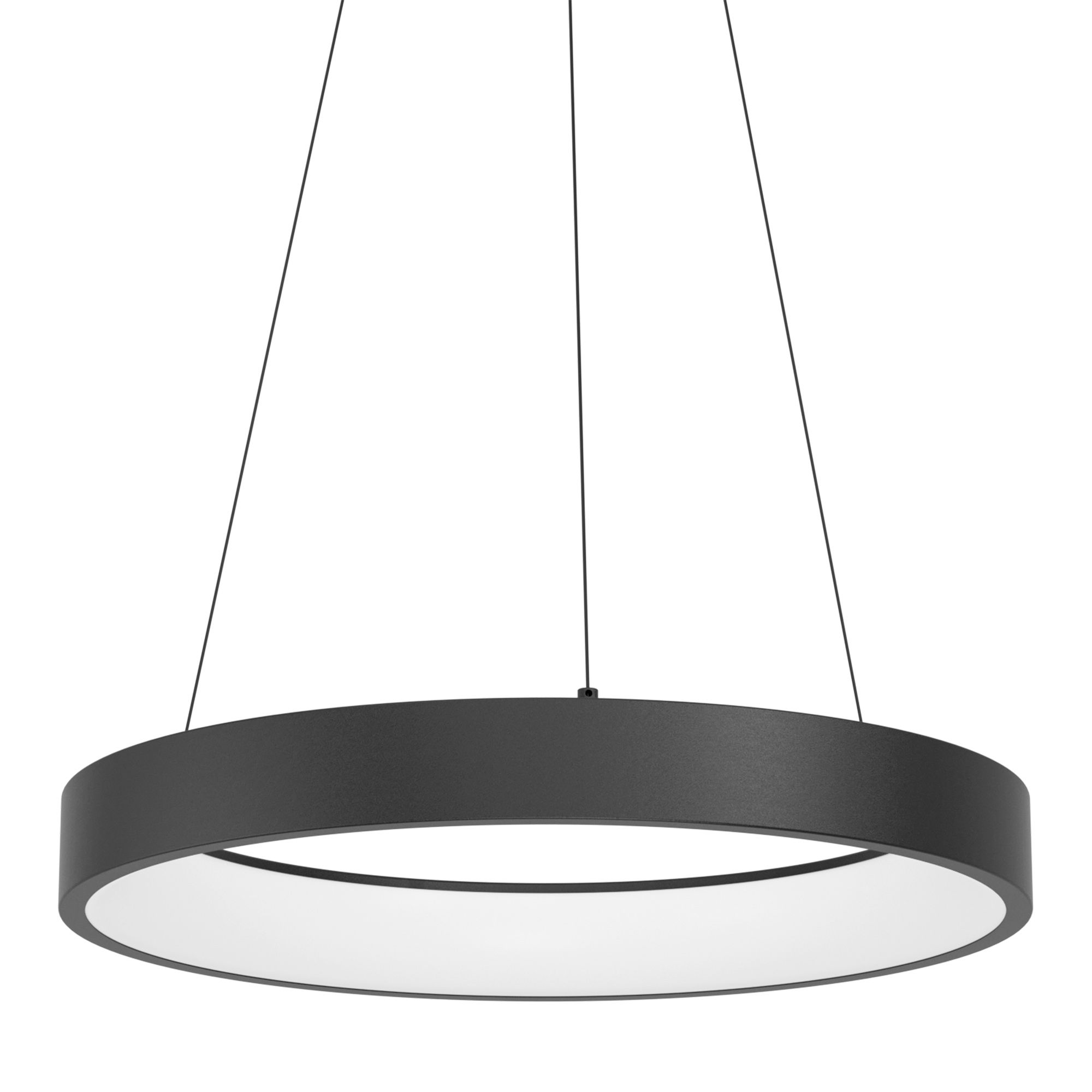 Suspension LED dimmable connecté MARGHERA-Z noir Ø60cm