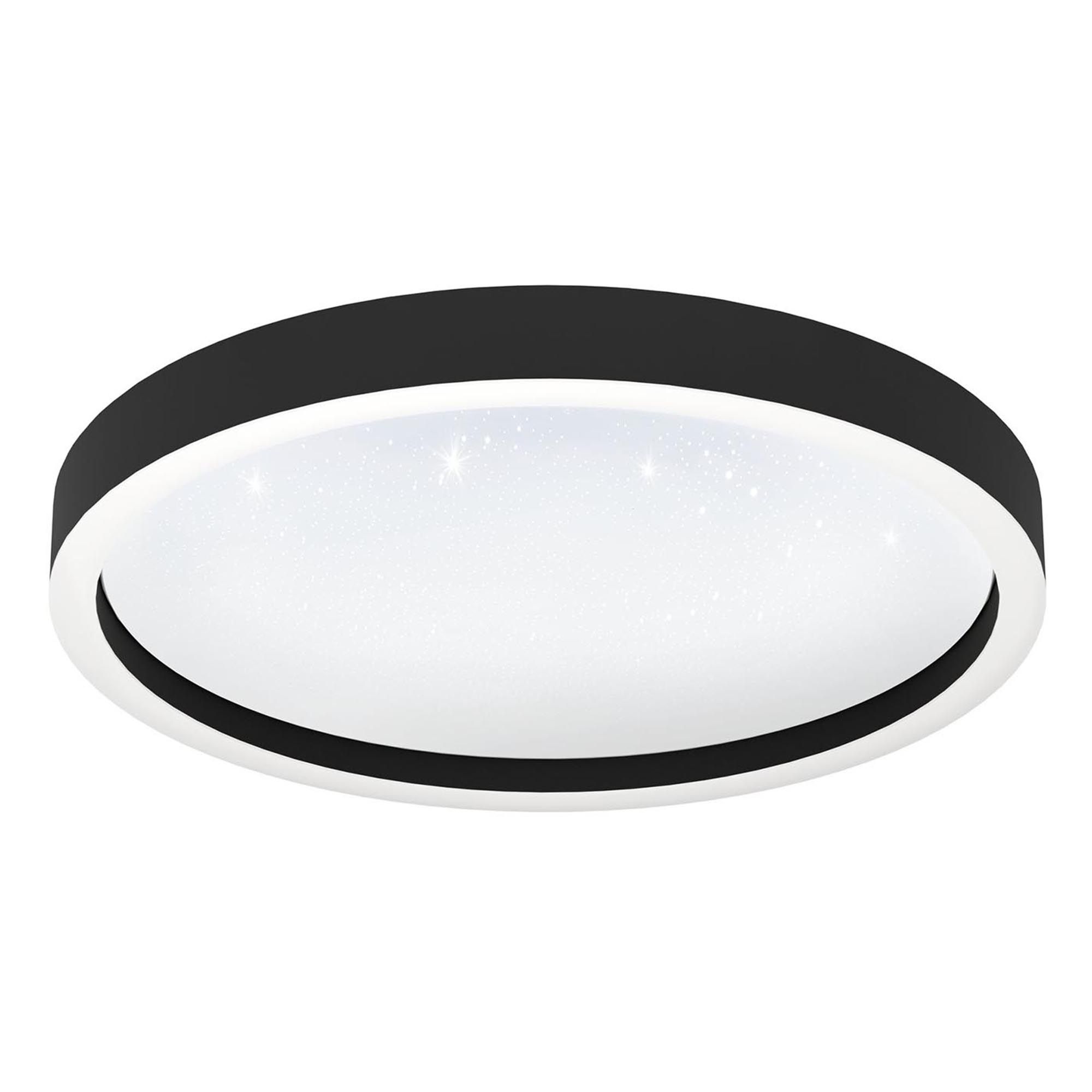 Plafonnier LED dimmableconnecté MONTEMORELOS-Z noir Ø42cm