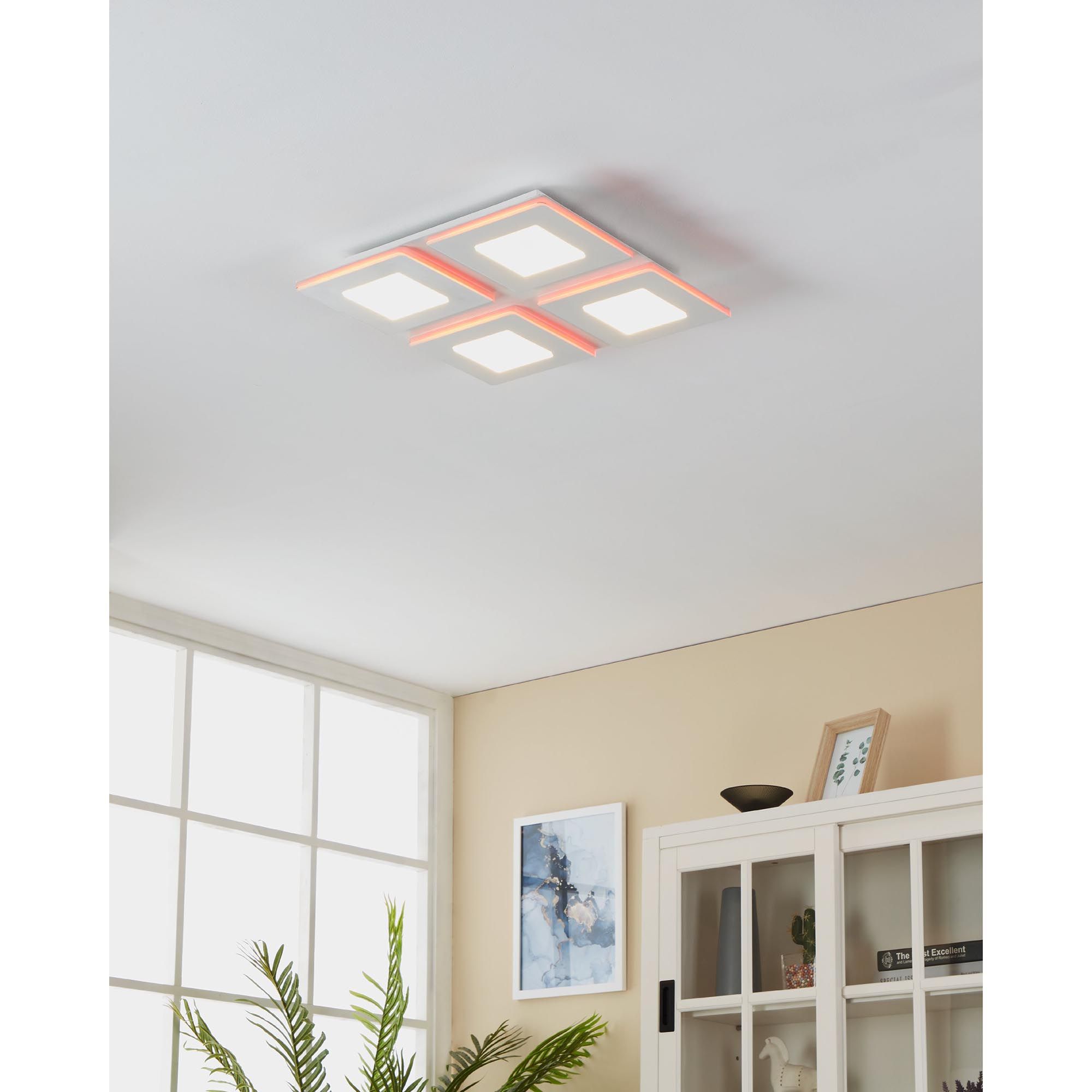 Plafonnier LED dimmable connecté PADROGIANO-Z blanc L45cm