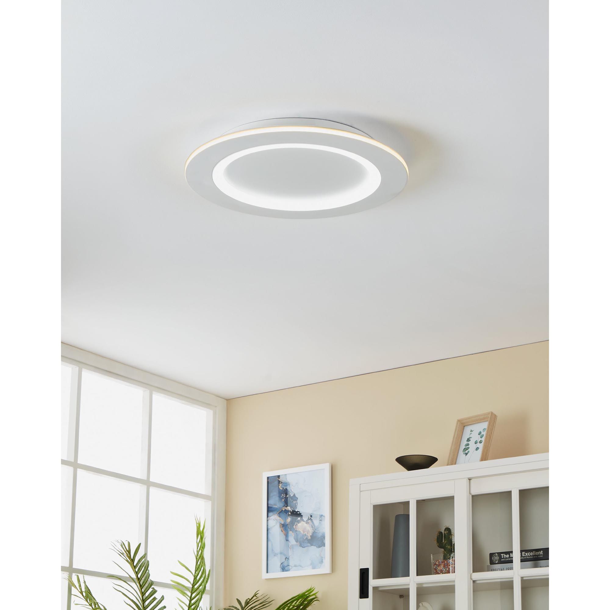 Plafonnier LED dimmable connecté PADROGIANO-Z blanc Ø45cm