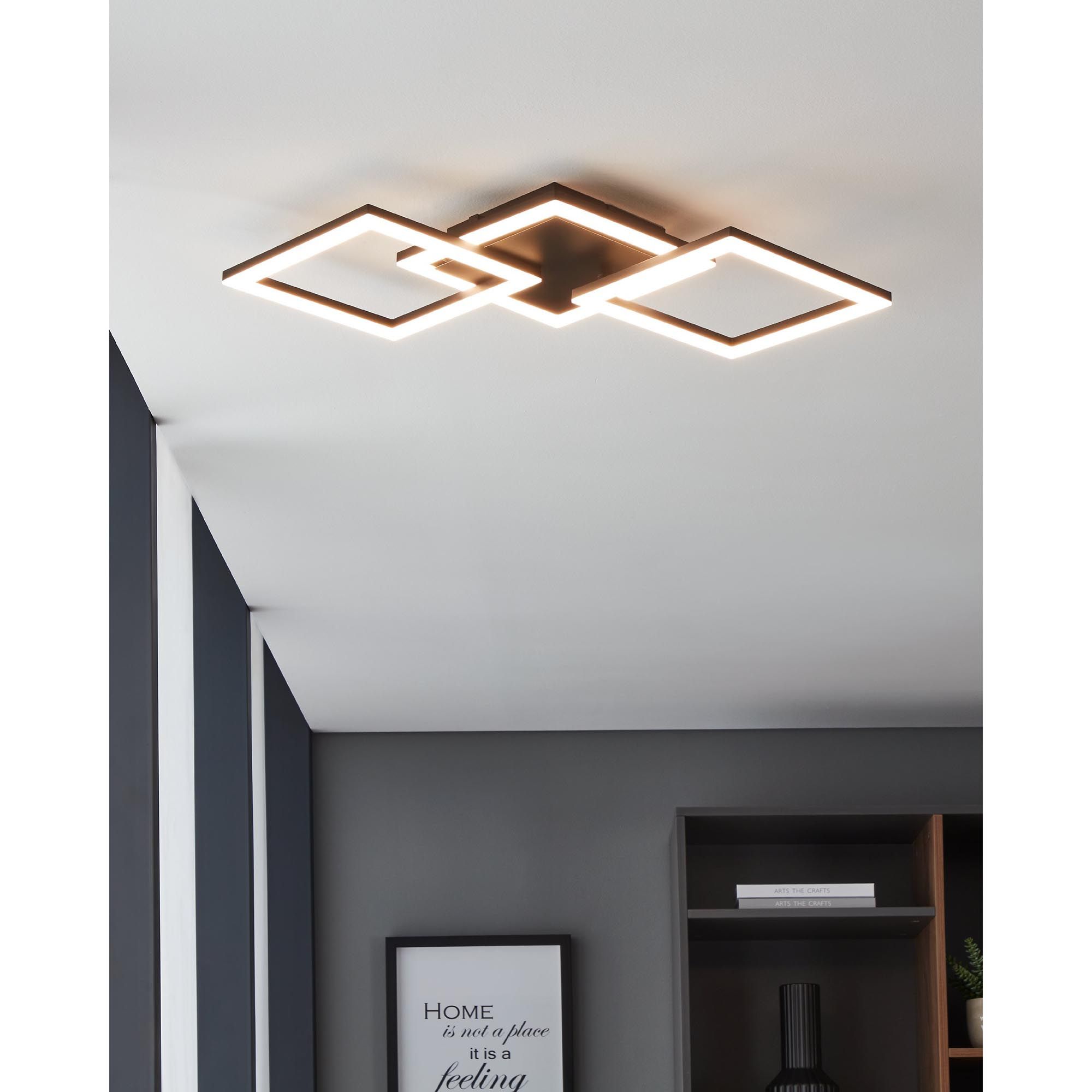 Plafonnier LED  dimmable PARANDAY Z Noir/Blanc L65cm