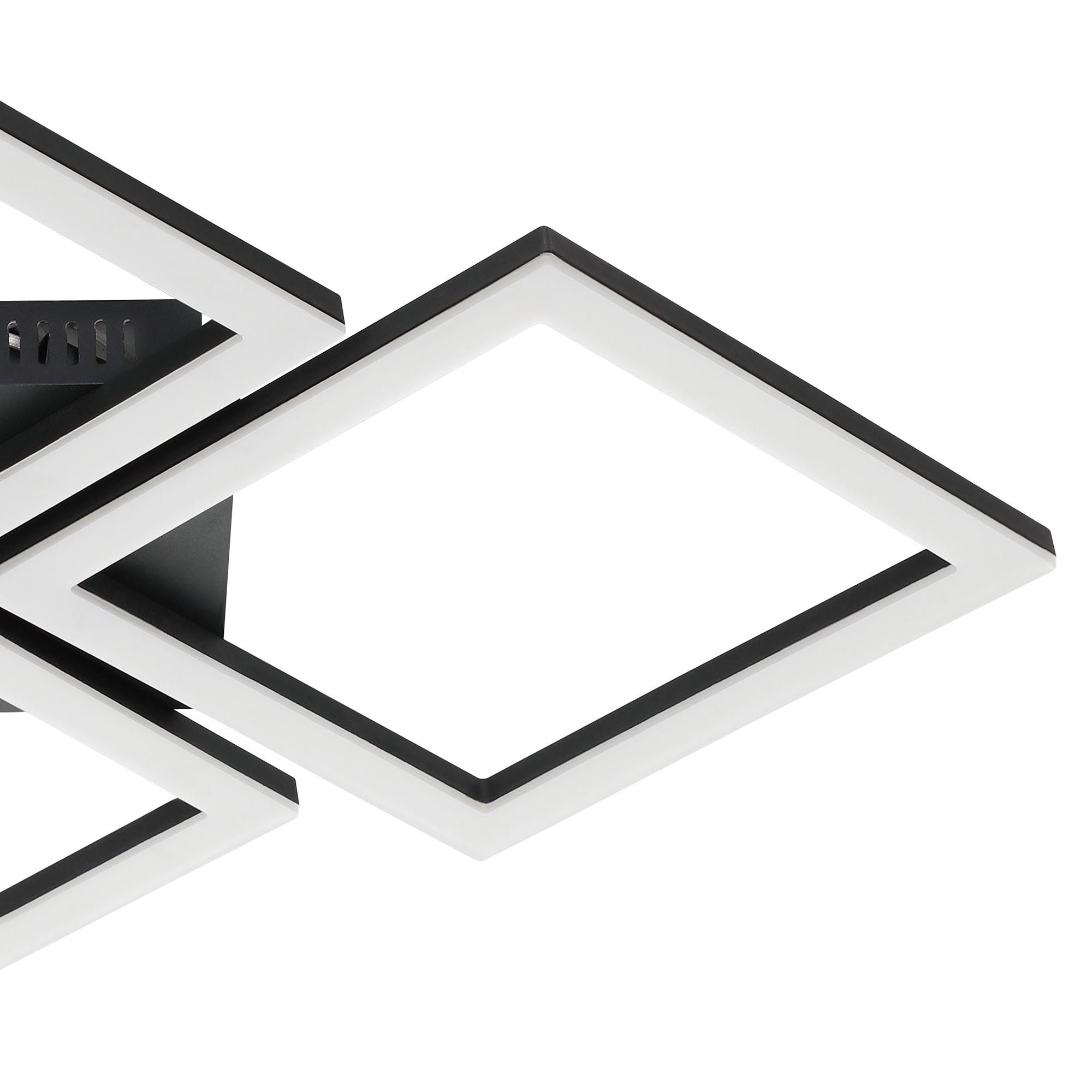 Plafonnier LED dimmable PARANDAY Z Noir/Blanc 47x47cm