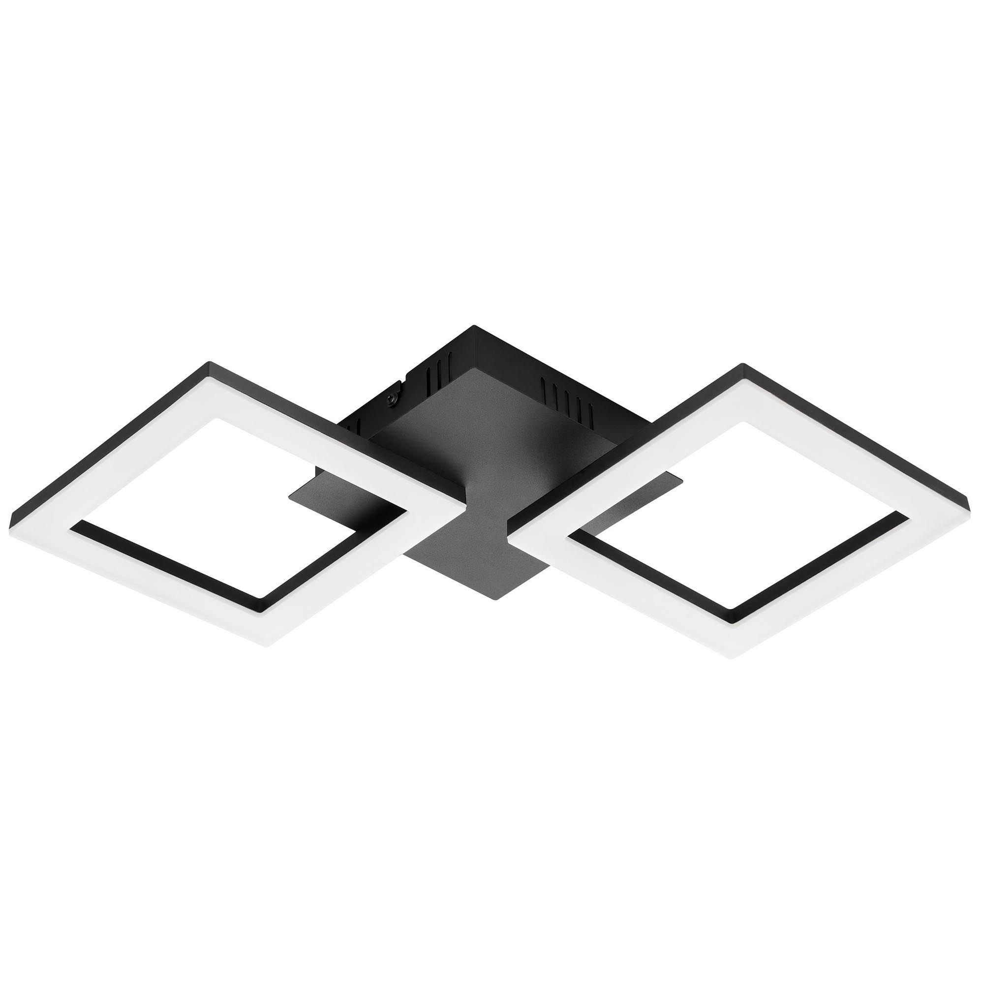 Plafonnier LED dimmable PARANDAY Z  Noir/Blanc 47x47cm