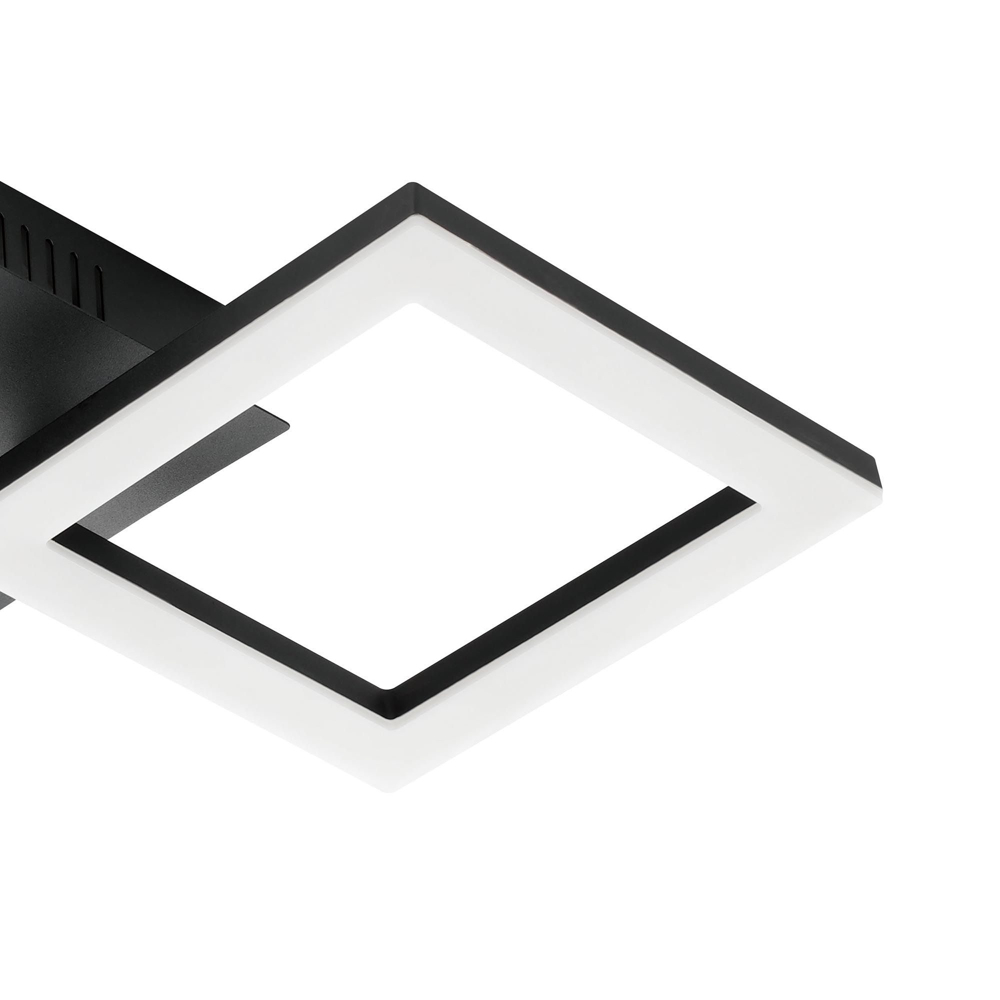 Plafonnier LED dimmable PARANDAY Z  Noir/Blanc 47x47cm