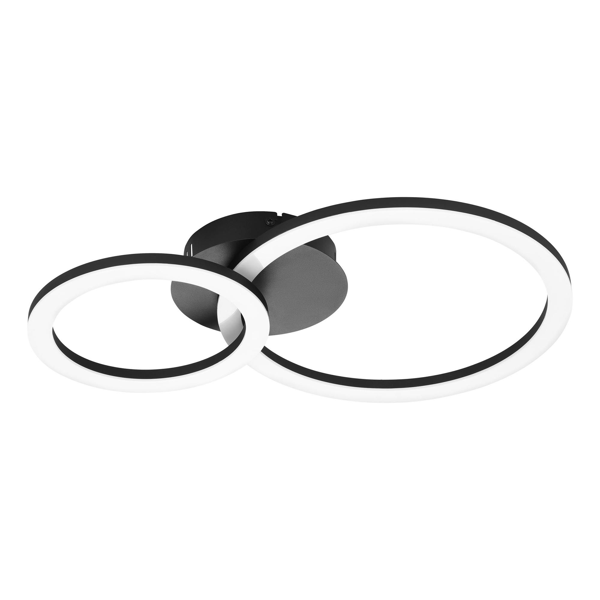 Plafonnier LED dimmable PARRAPOS Z Noir/Blanc L44,5cm