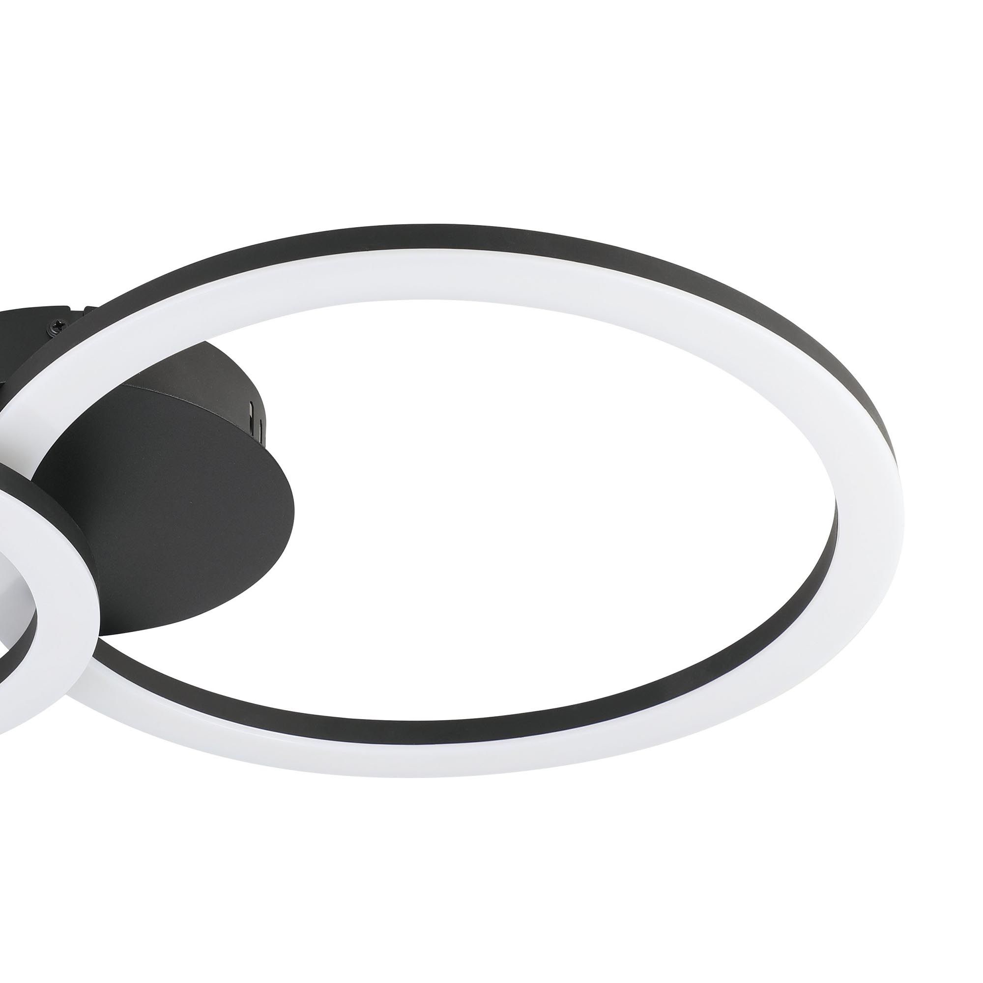 Plafonnier LED dimmable PARRAPOS Z Noir/Blanc L44,5cm