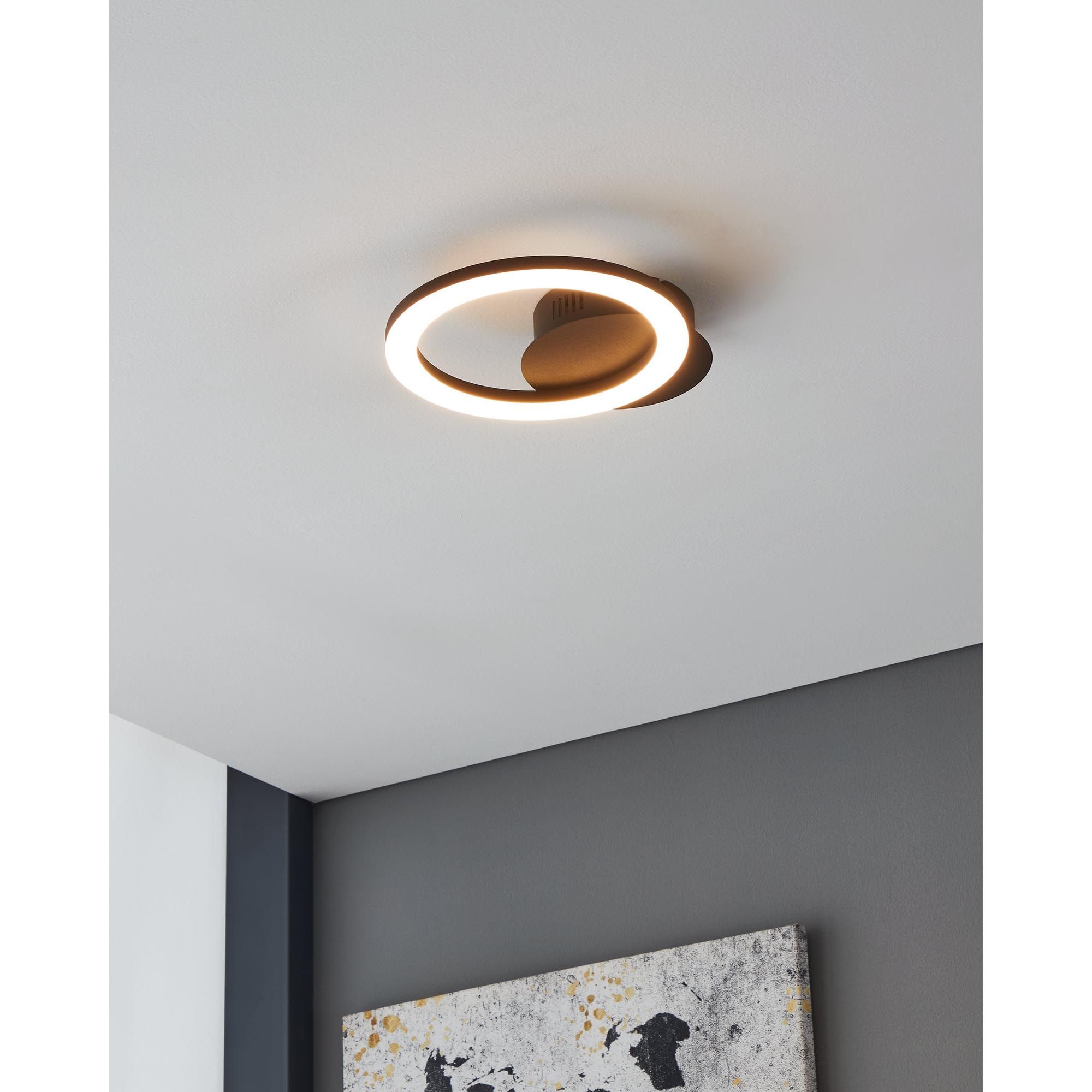 Applique LED dimmable PARRAPOS Z noir/Blanc H24cm