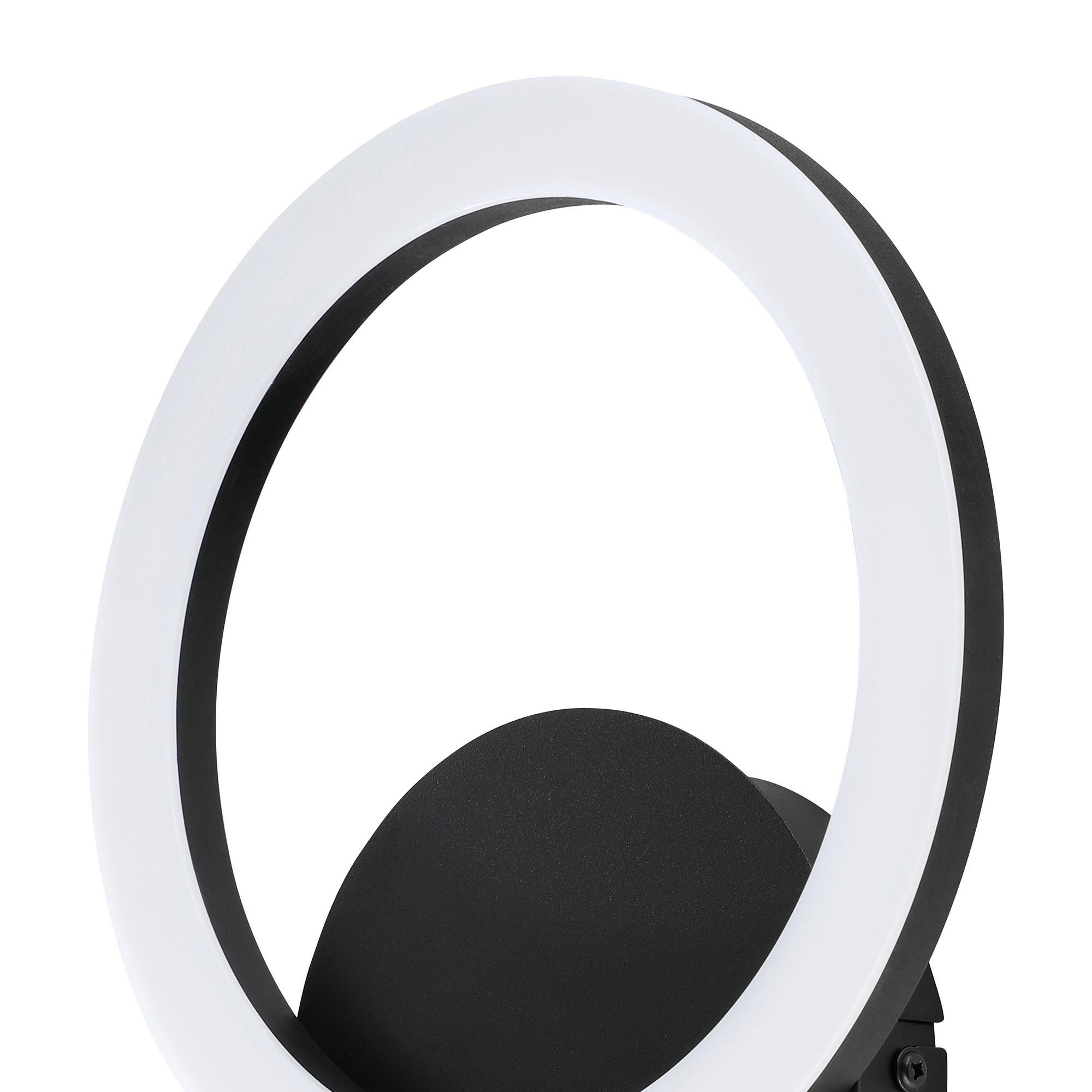 Applique LED dimmable PARRAPOS Z noir/Blanc H24cm
