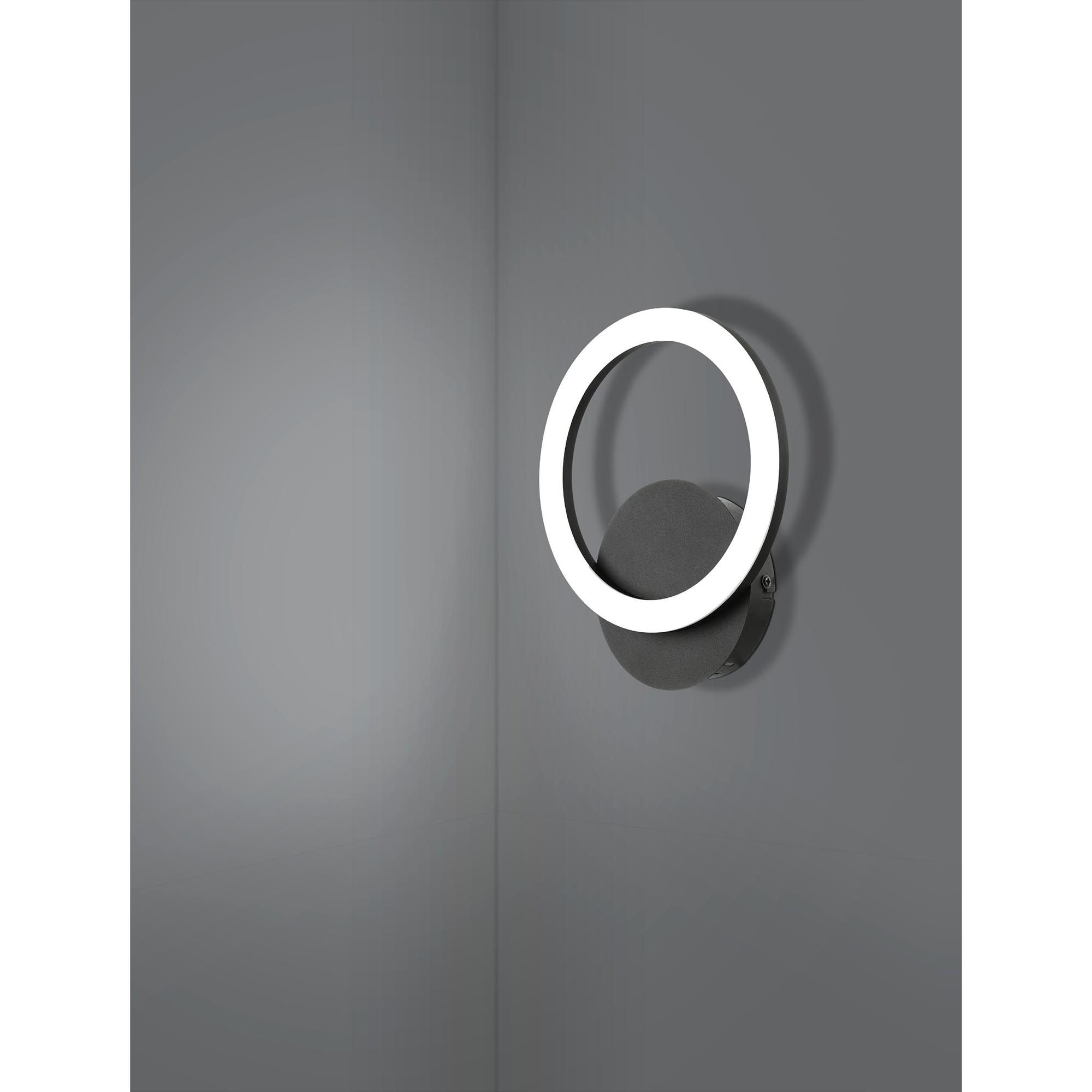 Applique LED dimmable PARRAPOS Z noir/Blanc H24cm