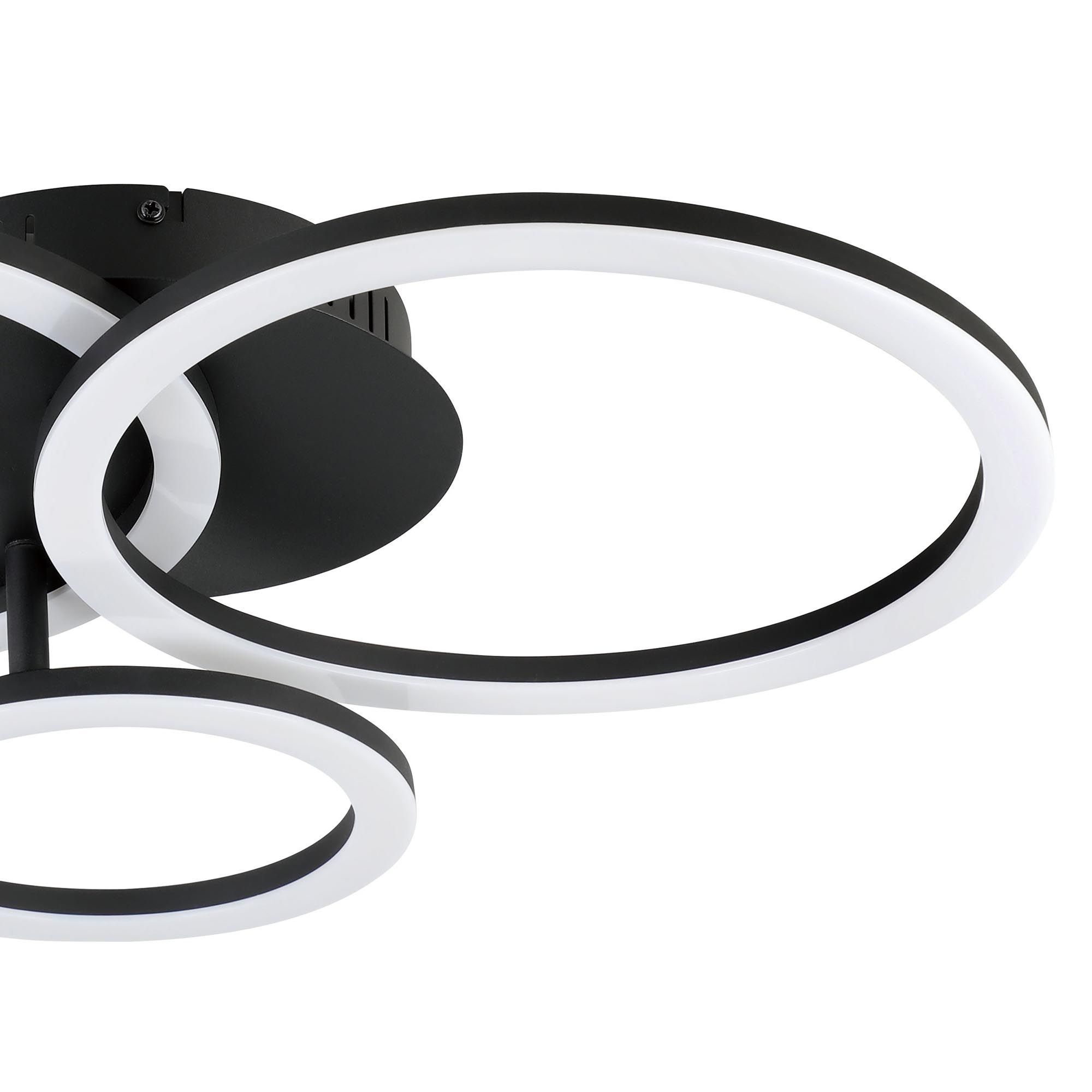Plafonnier LED dimmable PARRAPOS-Z Noir/Blanc L54,5cm