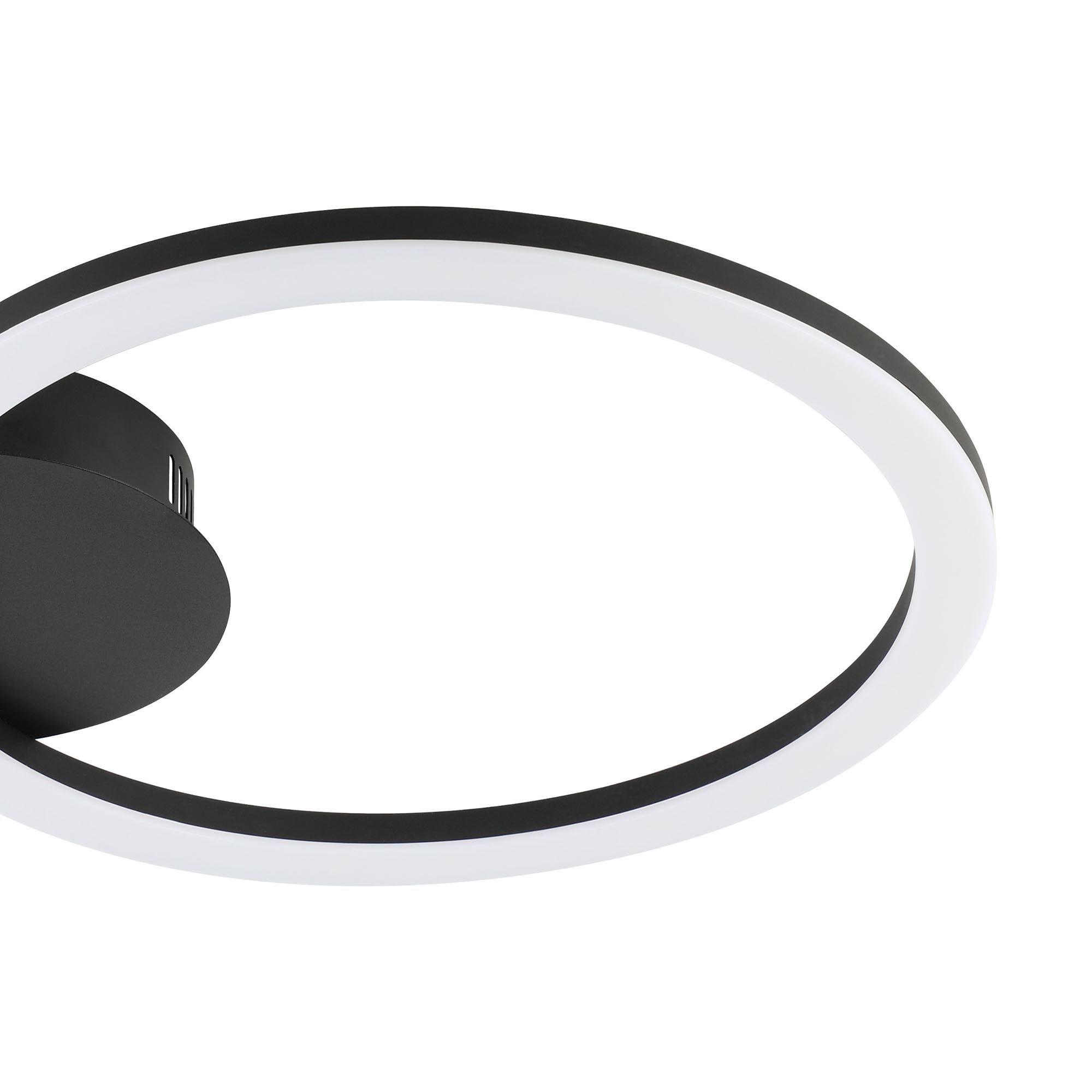 Plafonnier LED dimmable connecté PARRAPOS-Z noir/blanc Ø34cm