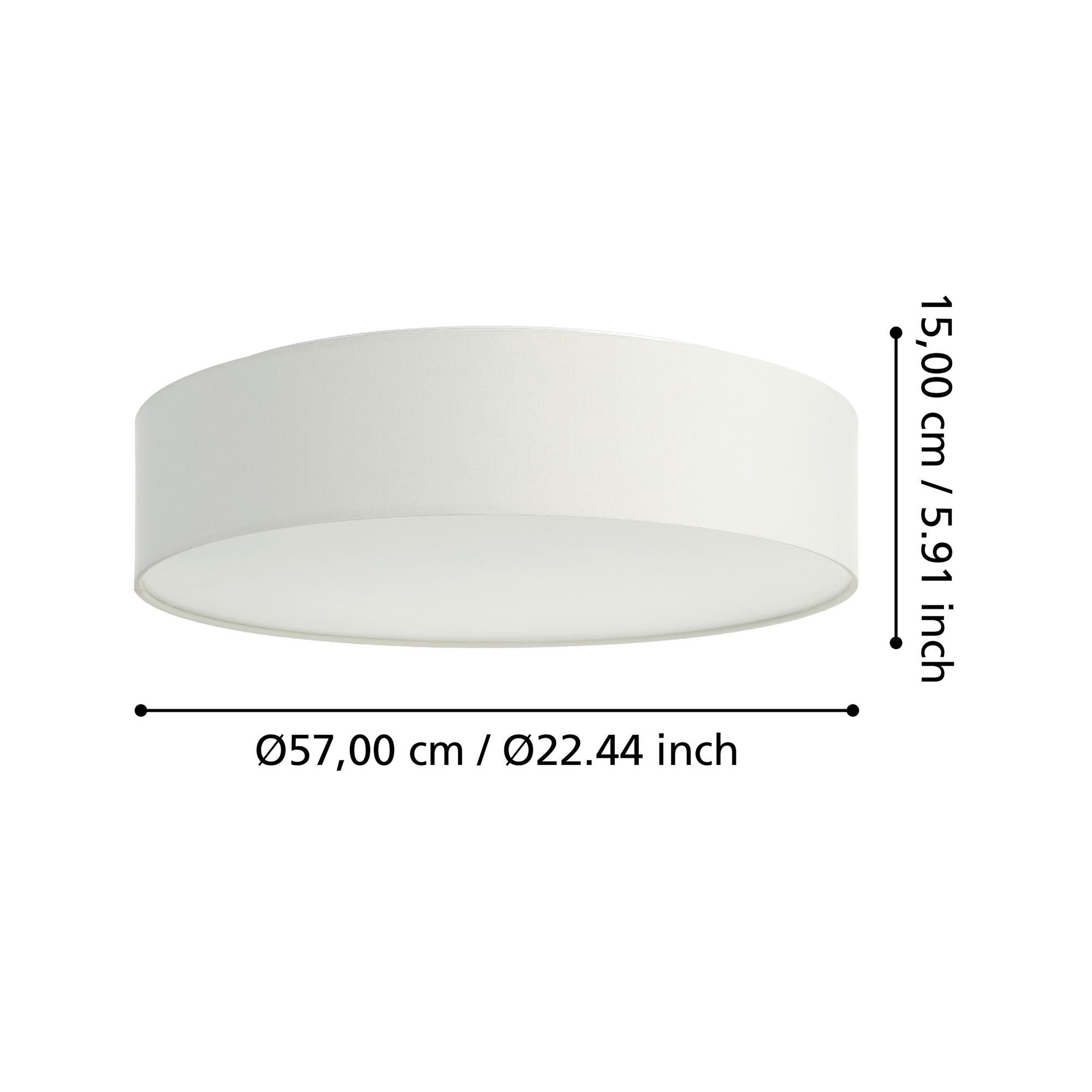 Plafonnier LED dimmable connecté ROMAO-Z blanc Ø57cm