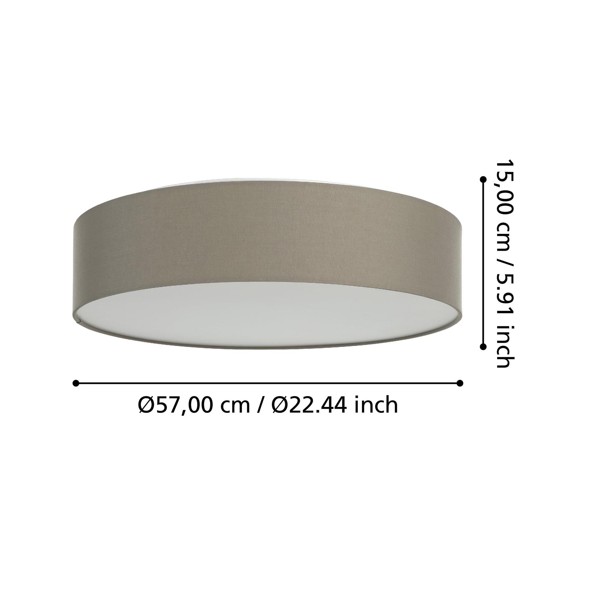 Plafonnier LED dimmable connecté ROMAO-Z blanc Ø57cm