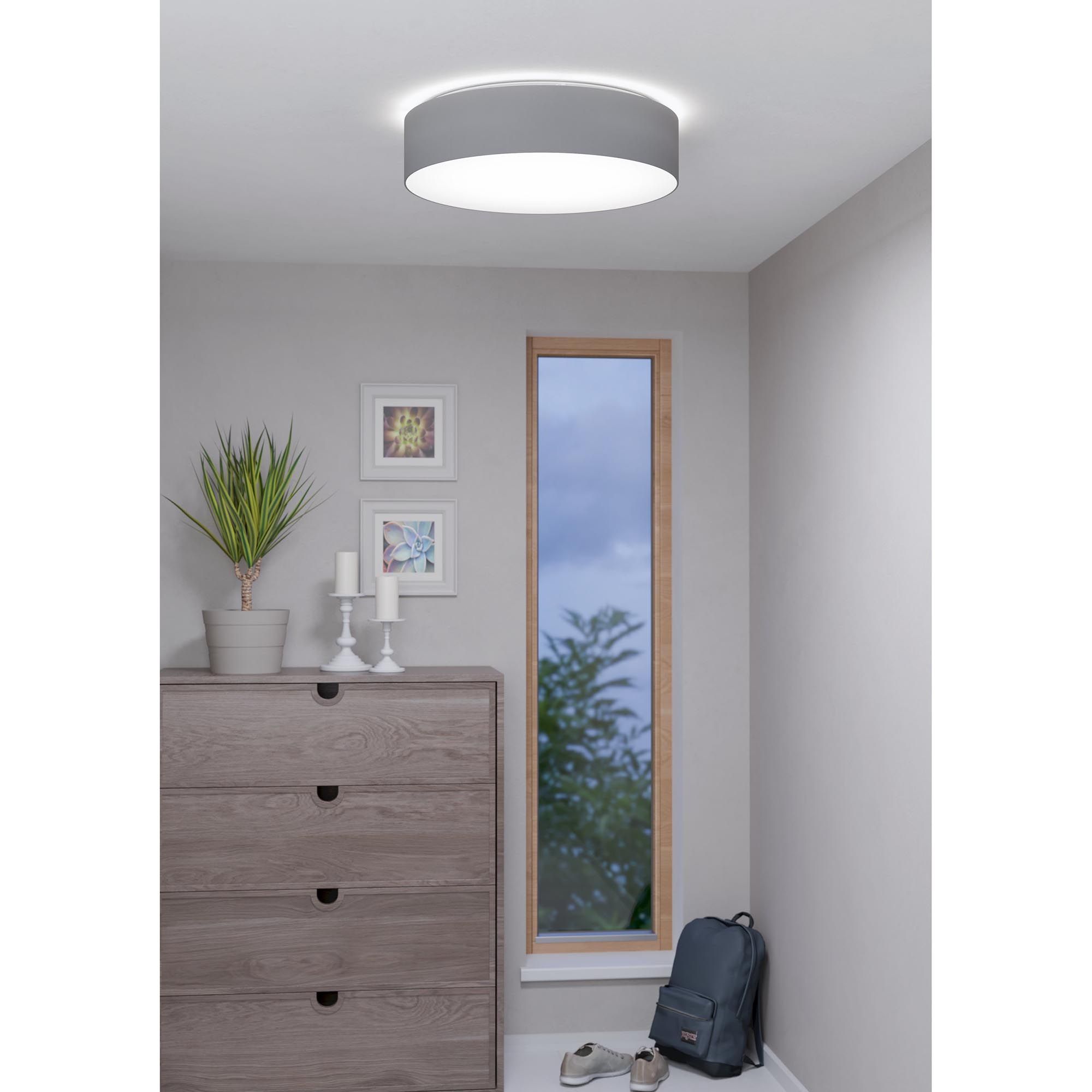 Plafonnier LED dimmable connecté ROMAO-Z gris Ø57cm