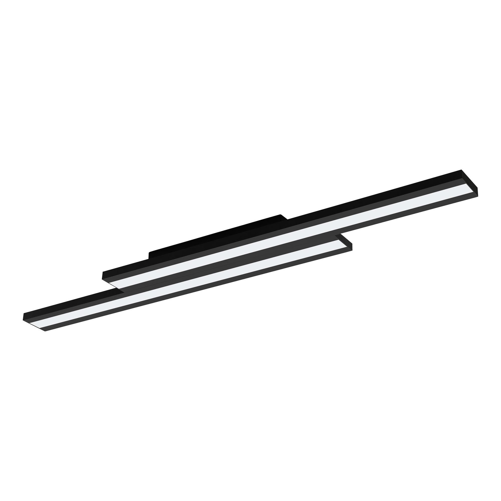 Plafonnier LED dimmable connecté SALITERAS-Z noir  L116cm