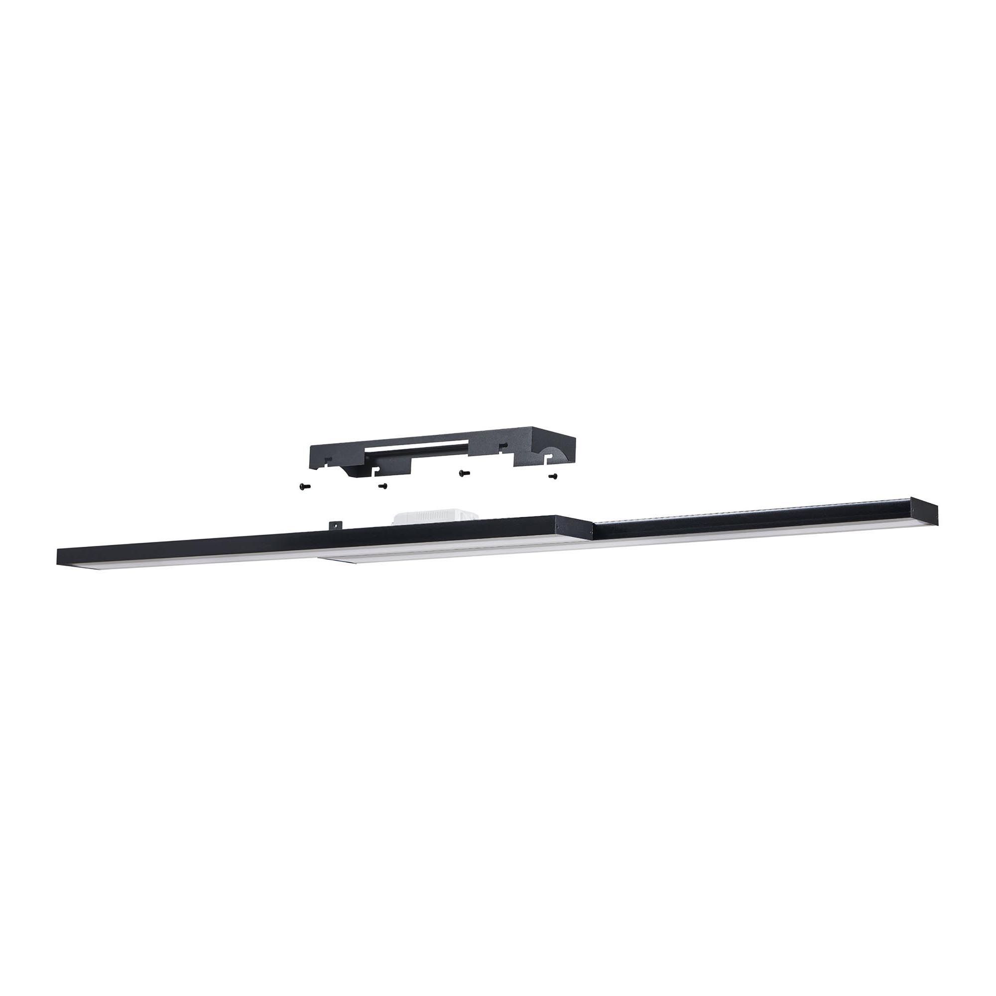Plafonnier LED dimmable connecté SALITERAS-Z noir  L116cm