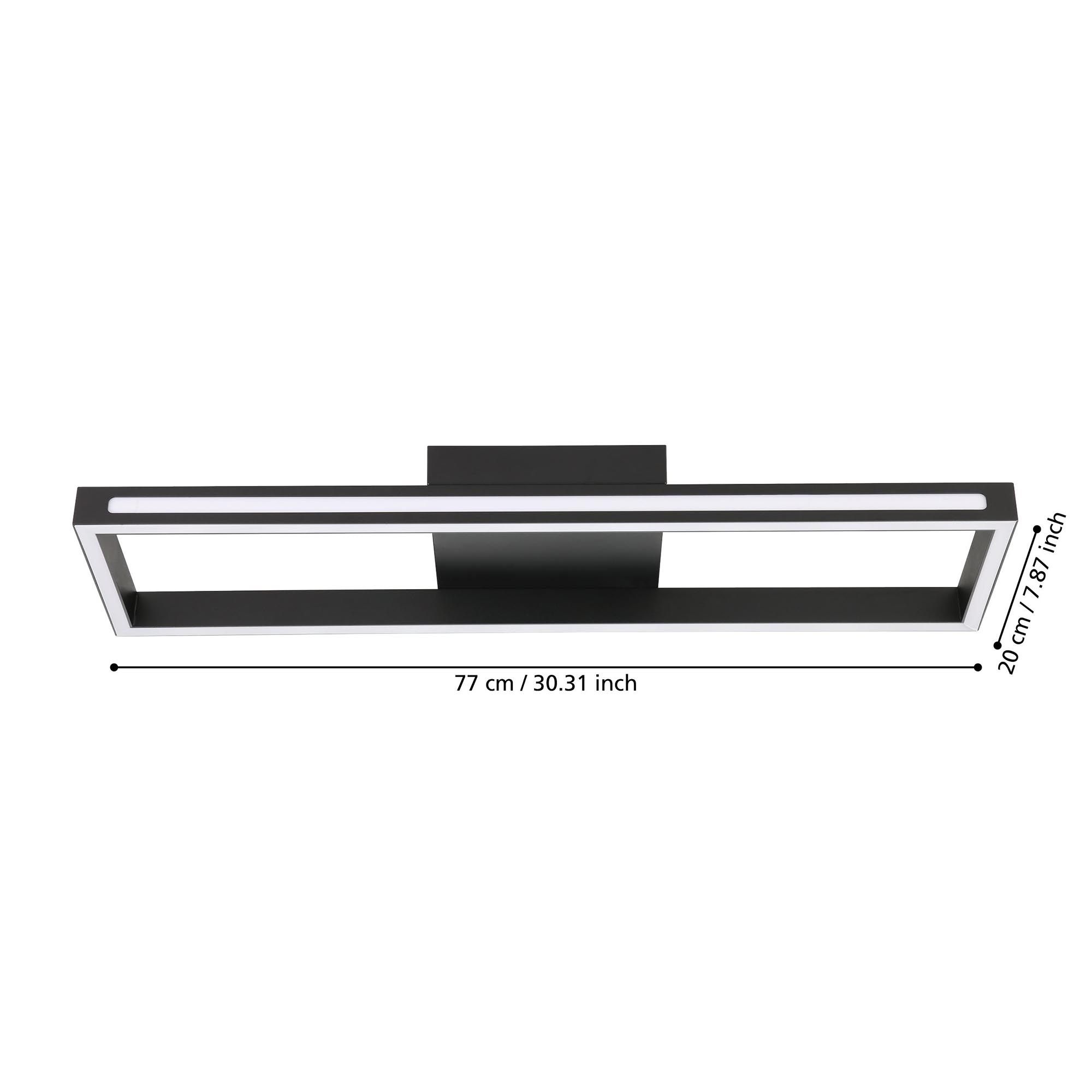 Plafonnier LED dimmable connecté  SALVILANAS-Z noir L116cm