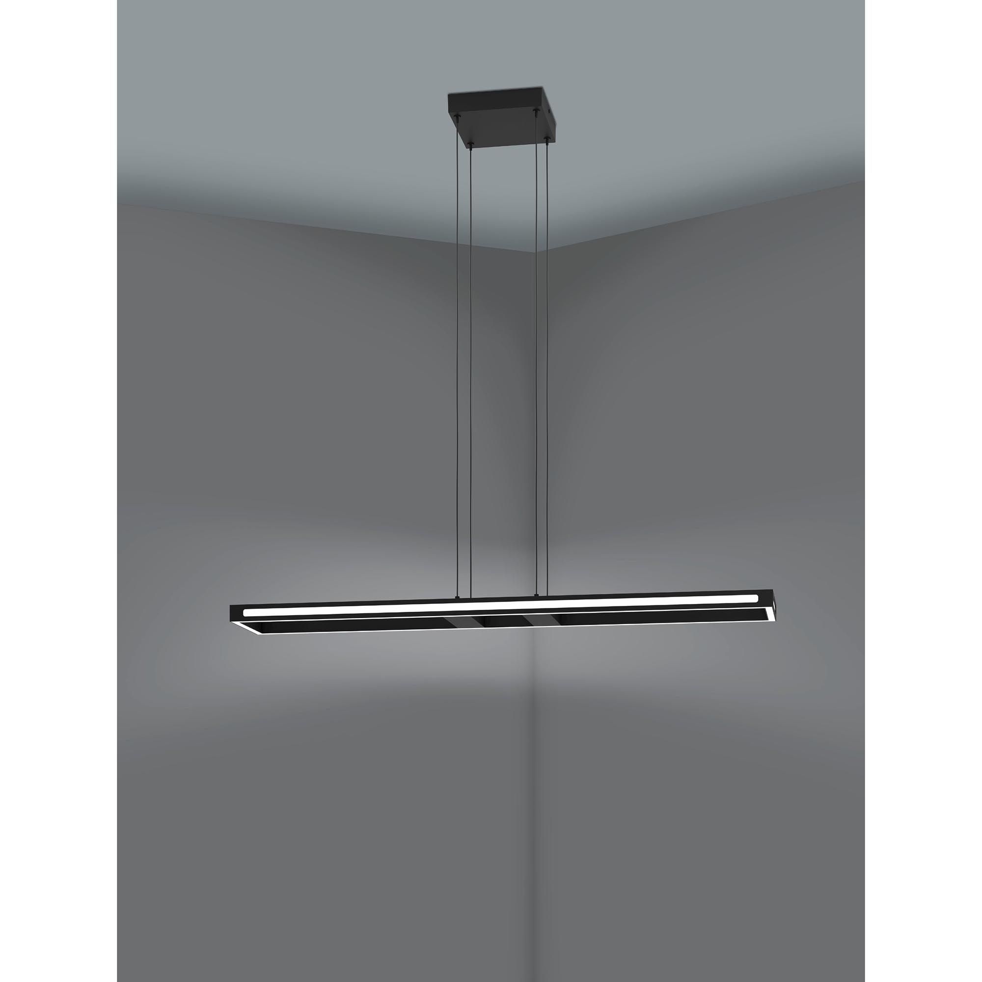 Suspension LED dimmable connecté SALVILANAS-Z noir L116cm