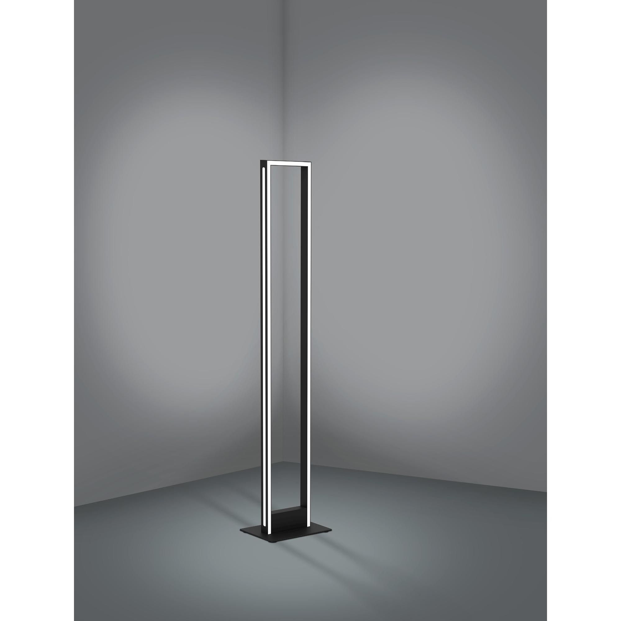 Lampadaire LED dimmable connecté SALVILANAS-Z noir H130,5cm