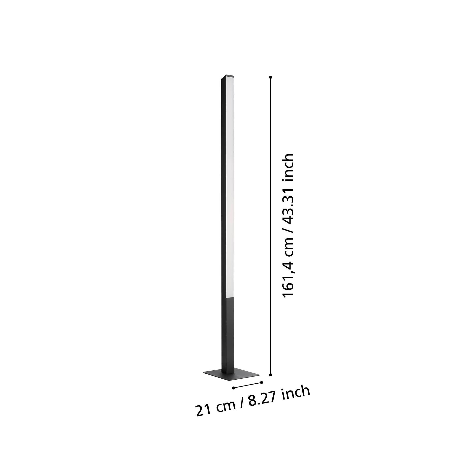 Lampadaire LED dimmable connecté SIMOLARIS-Z noir/blanc H161,5cm