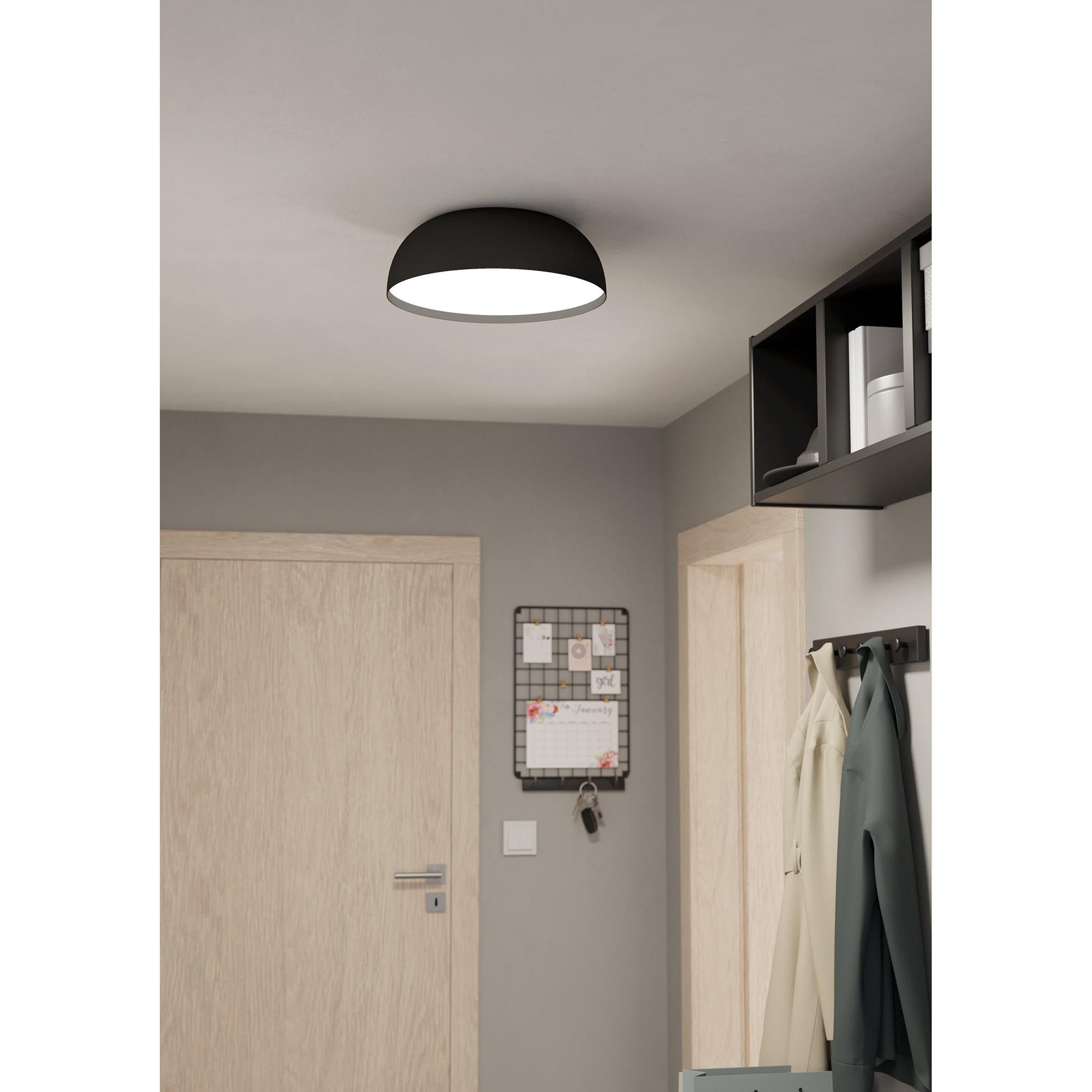 Plafonnier LED dimmable connecté TOLLOS-Z noir/blanc Ø40cm